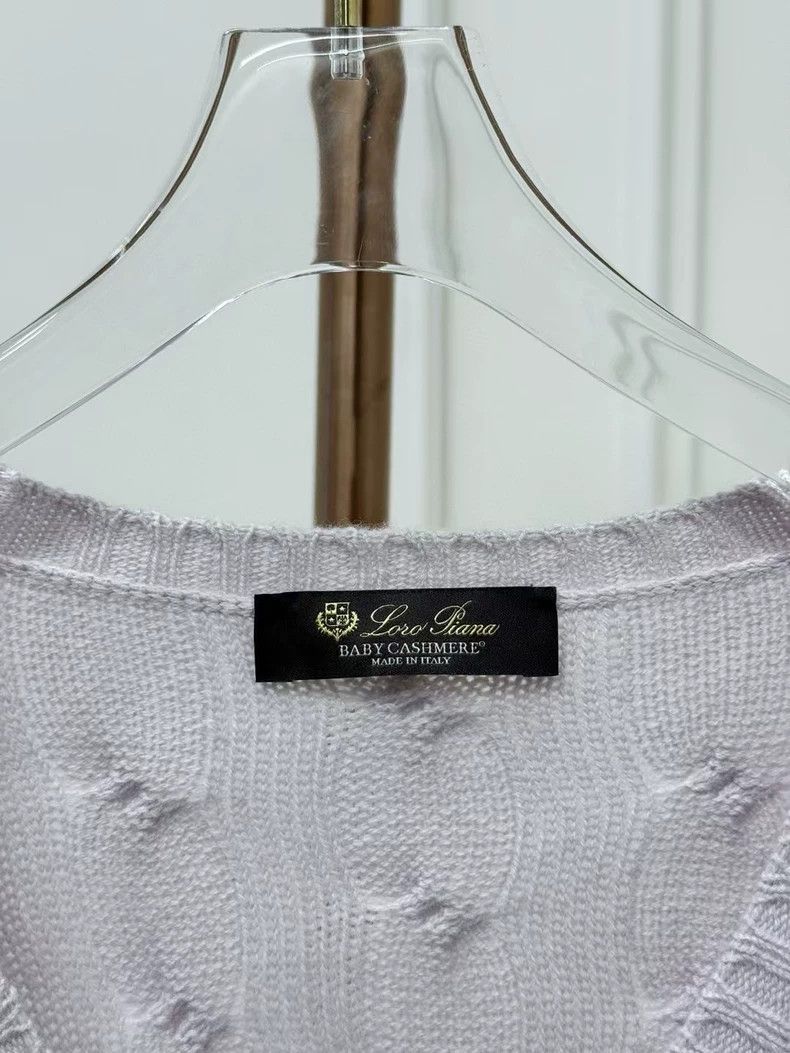 Loro Piana LORO PIANA Pink cashmere pincushion knit sweater Size M / US 6-8 / IT 42-44 - 9 Thumbnail