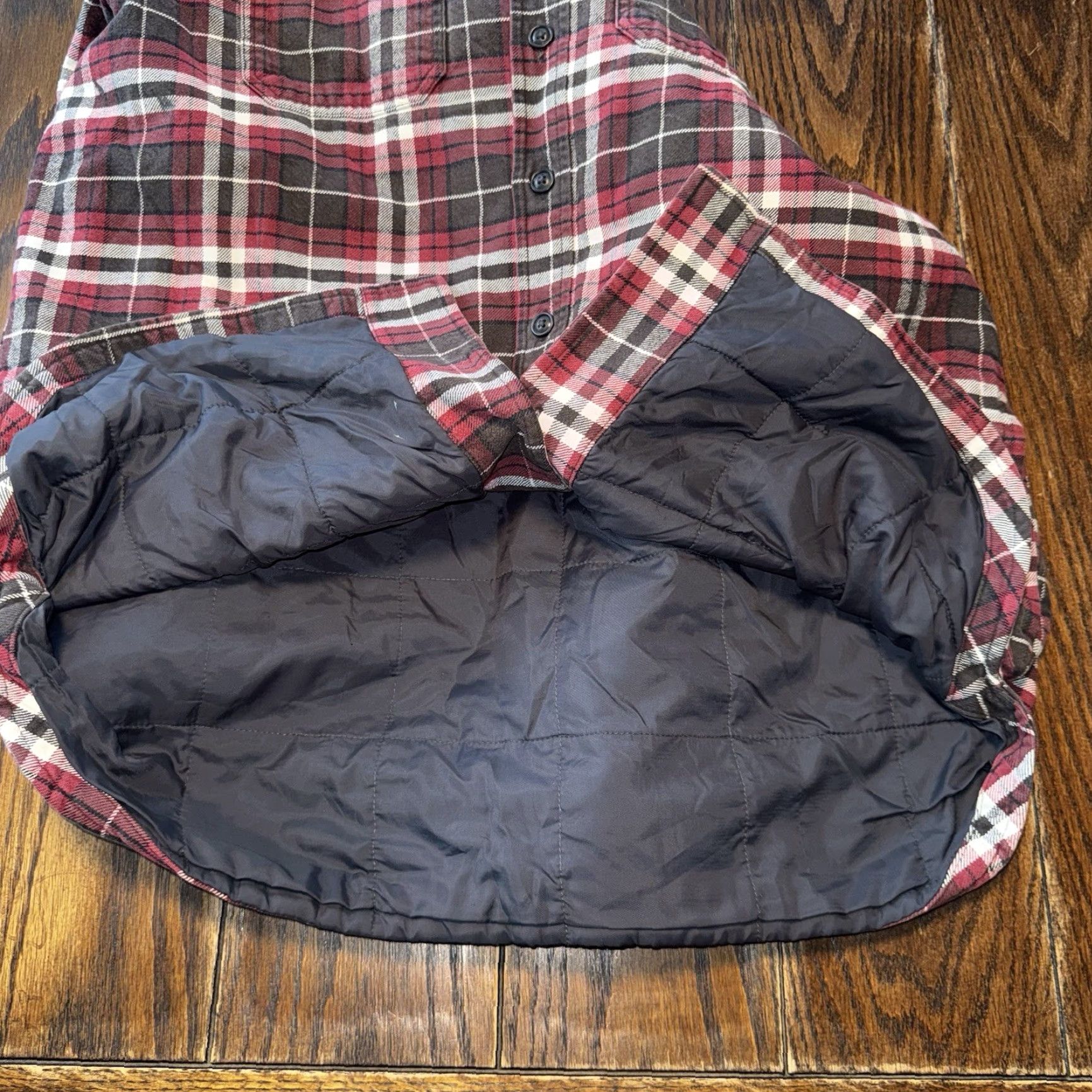 Vintage VINTAGE LL Bean Shirt Mens LT Red Wool Quilted Shacket Large Tall Button-Up Linen? Size US L / EU 52-54 / 3 - 7 Thumbnail