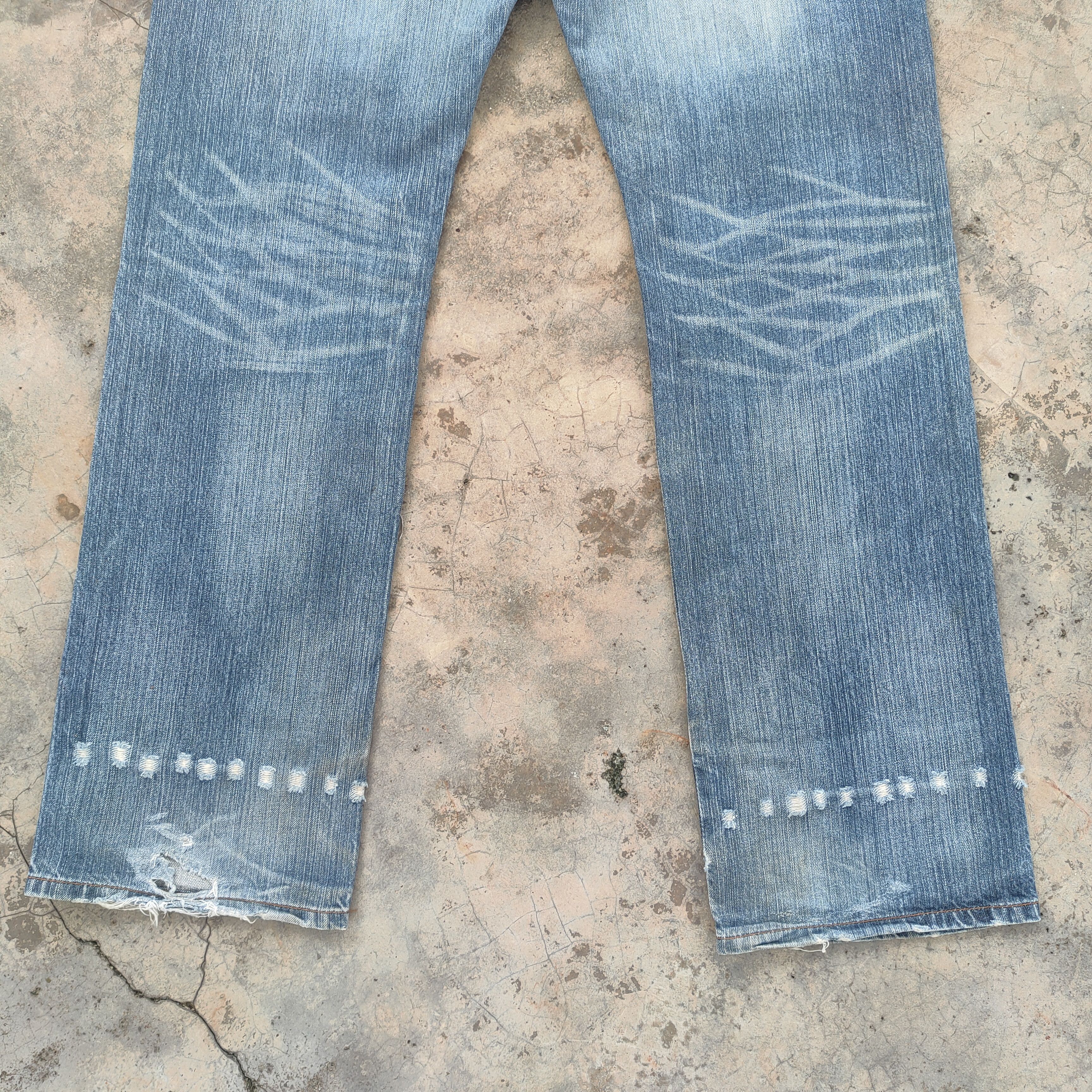 Black Label RARE! VINTAGE JAPANESE PATCHWORK JEANS DENIM PANTS Size US 36 / EU 52 - 11 Thumbnail