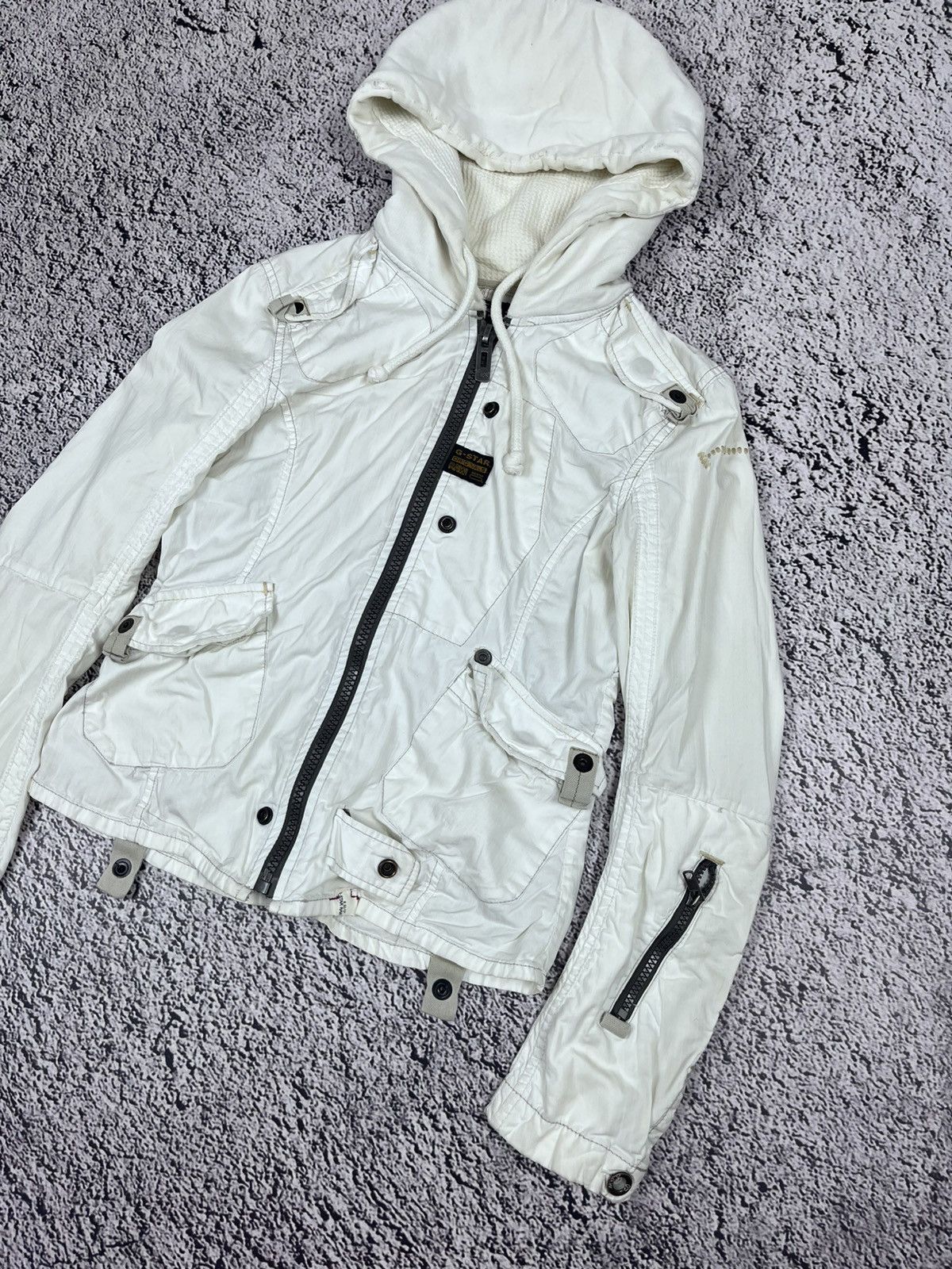 G-Star Vintage 90s G Star Raw Biker Motorcycle Jacket Overshirt Size S / US 4 / IT 40 - 3 Thumbnail