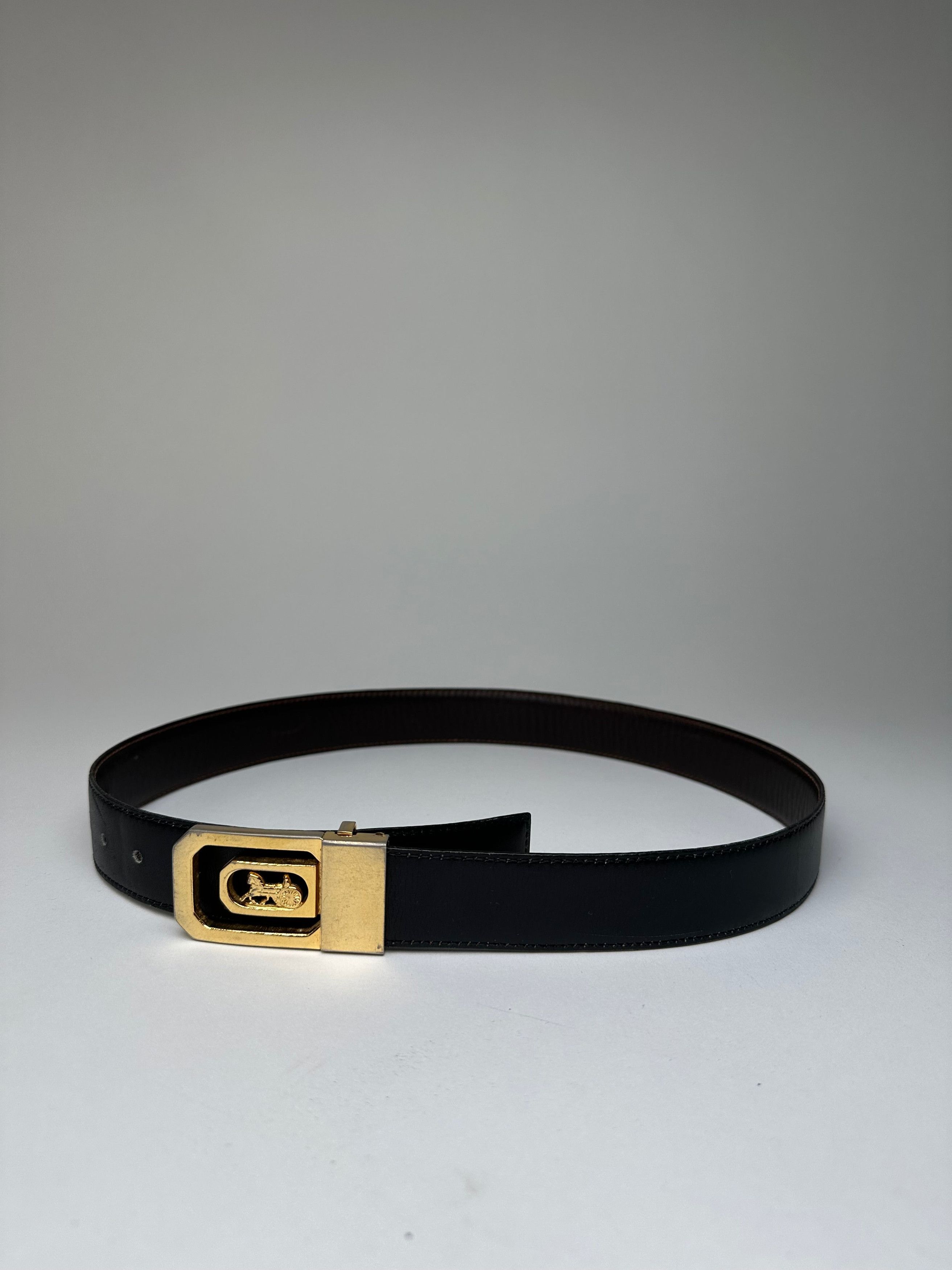Celine Vintage Sulky Reversible Leather Belt Black 80 cm Size ONE SIZE - 1 Thumbnail