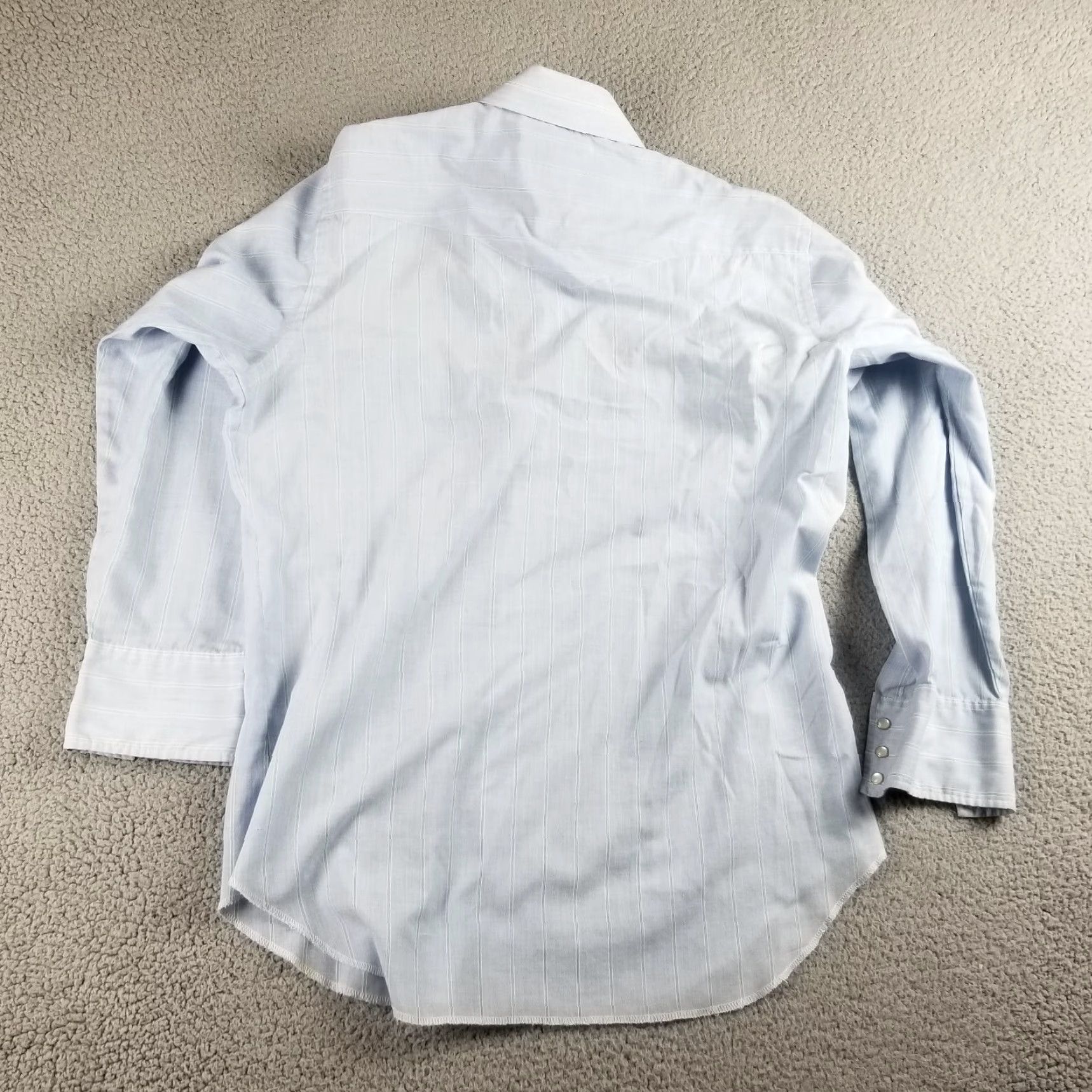 Wrangler Vintage Wrangler Western Shirt Men Large Blue Striped Cowboy Cowgirl 90s Authentic Size US L / EU 52-54 / 3 - 6 Thumbnail