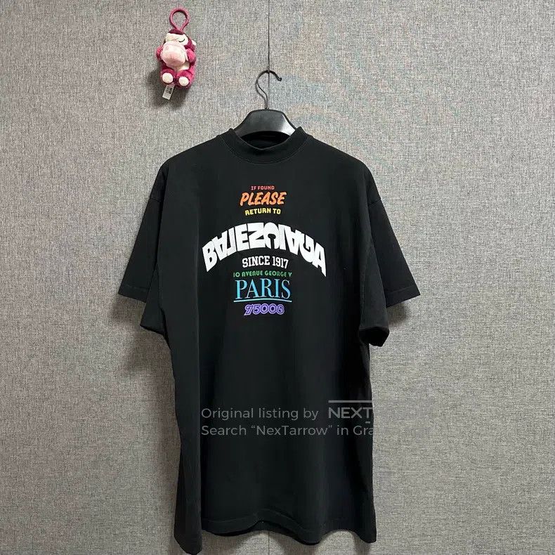 Balenciaga Balenciaga Rainbow Lettering Short Sleeve Size US M / EU 48-50 / 2 - 1 Thumbnail