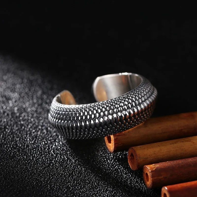 Jewelry × Sterling Silver × Vintage Personality Simple 925 Silver Ring Size ONE SIZE - 3 Thumbnail