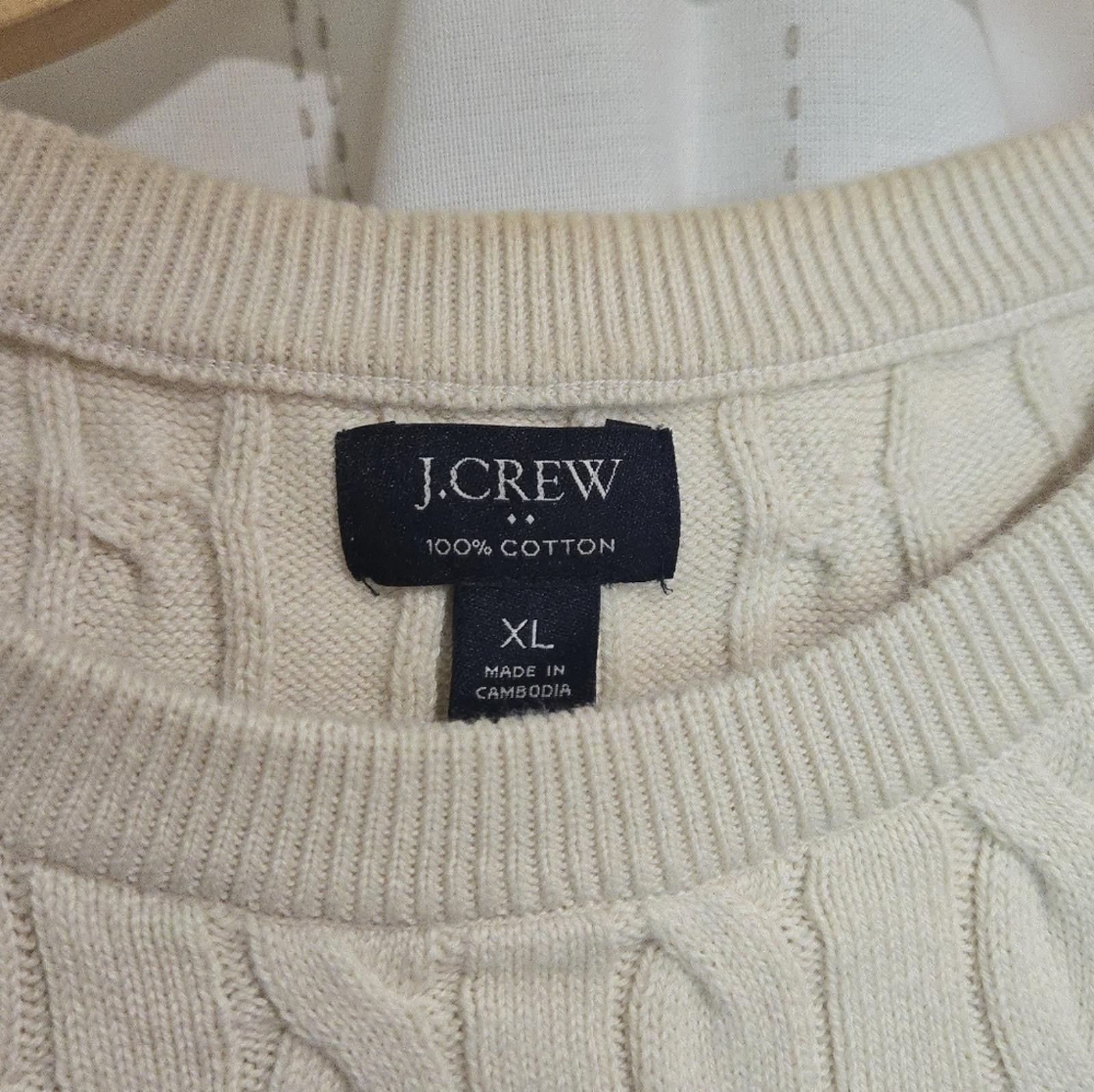J.Crew J Crew Cotton cable crewneck sweater Size US XL / EU 56 / 4 - 2 Thumbnail