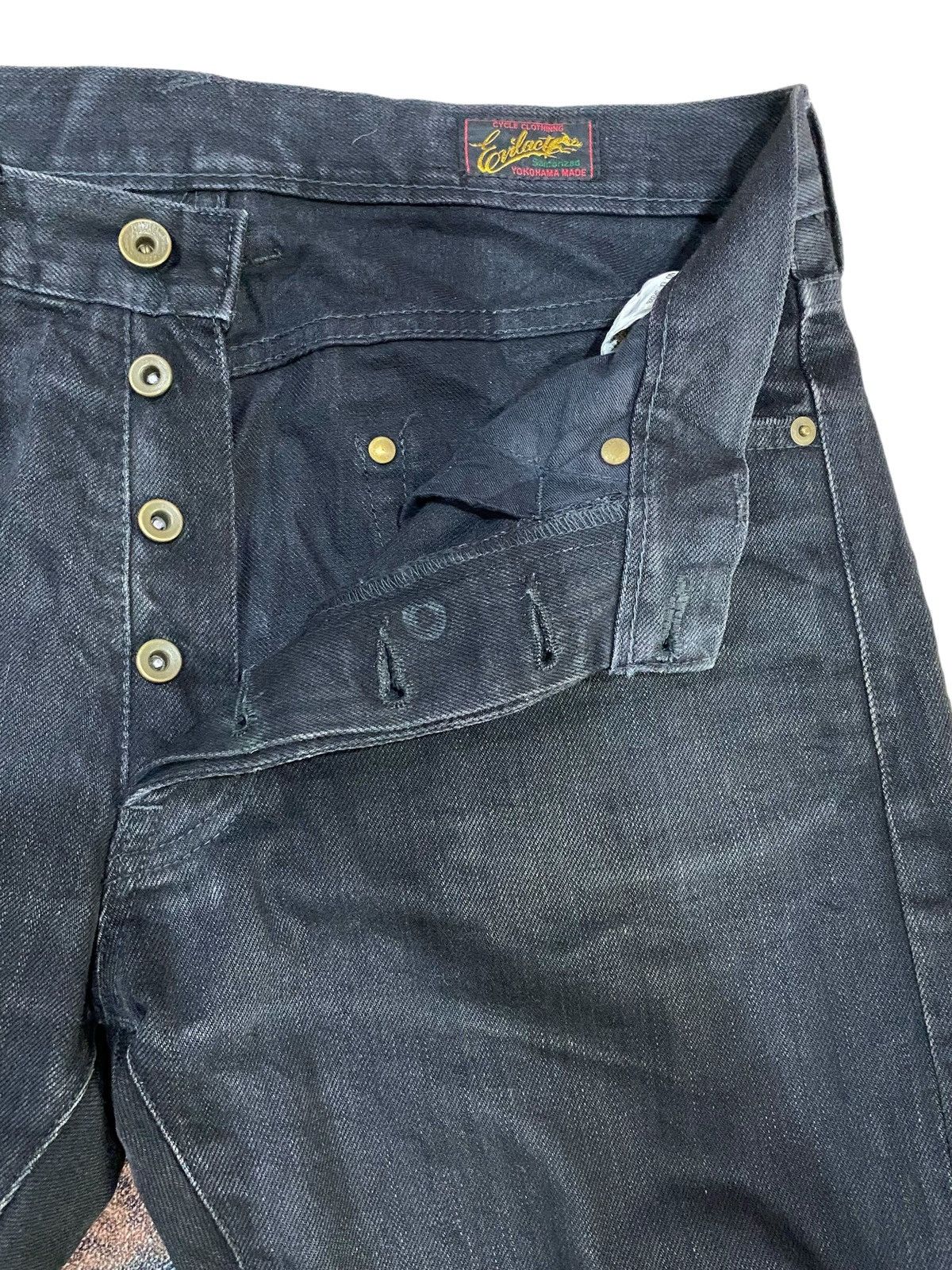 Designer The Evilact Redline Black Denim Jeans W32” Size US 32 / EU 48 - 24 Thumbnail