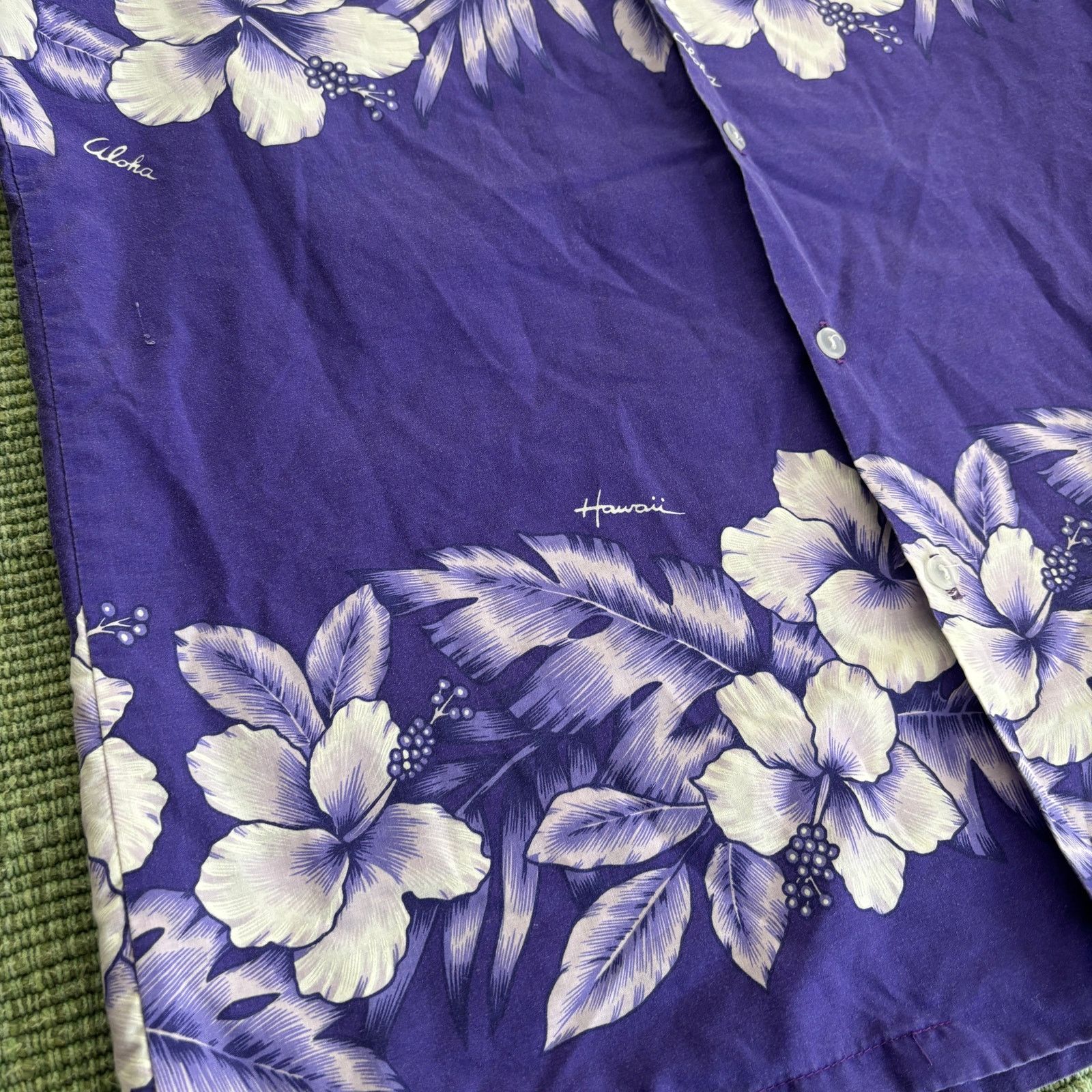 Vintage Vintage blue floral cotton aloha hawaiian shirt size XL Size US XL / EU 56 / 4 - 5 Thumbnail