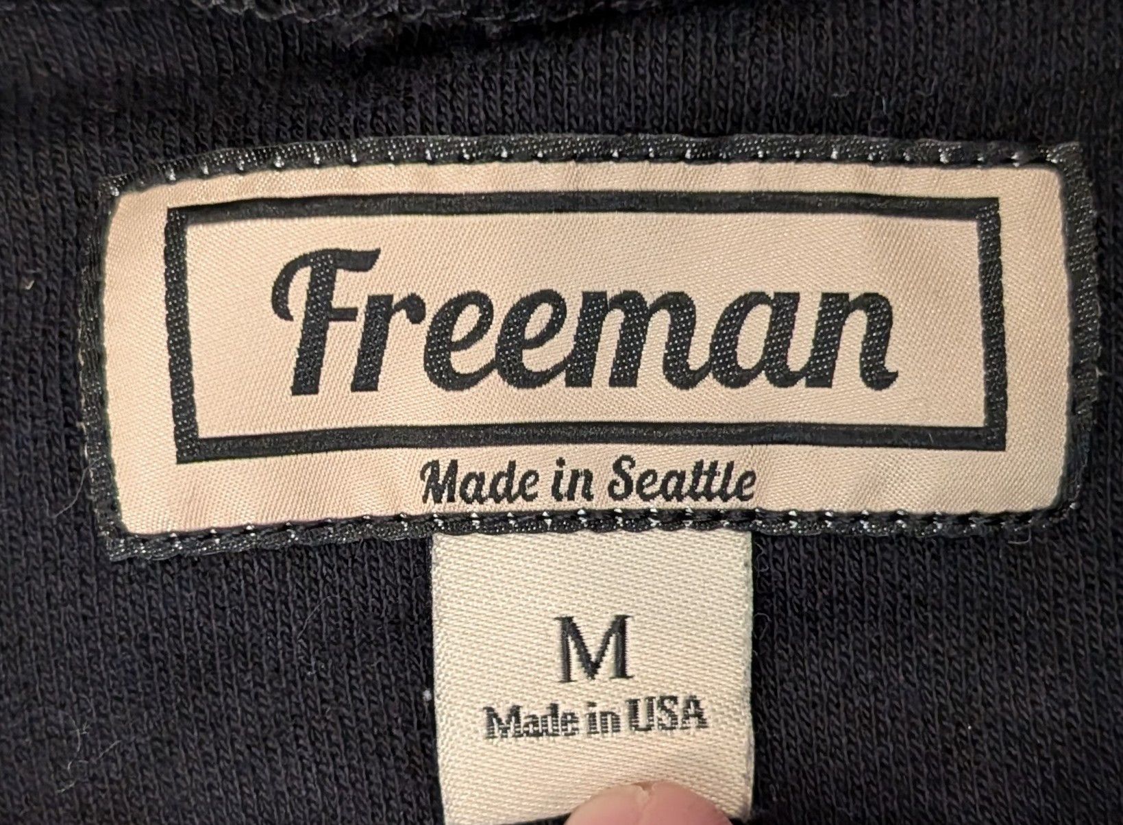 Freeman Freeman Seattle Snap Button Terry Hoodie Black Made in USA Size US M / EU 48-50 / 2 - 3 Thumbnail
