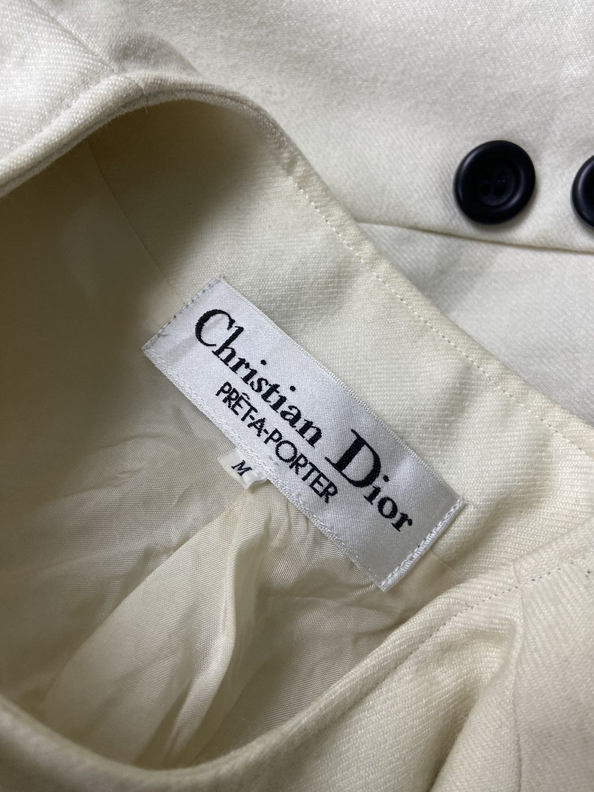 Christian Dior Monsieur × Vintage Vintage 80’s Christian Dior Cotton Blazer Jacket Size M / US 6-8 / IT 42-44 - 9 Thumbnail