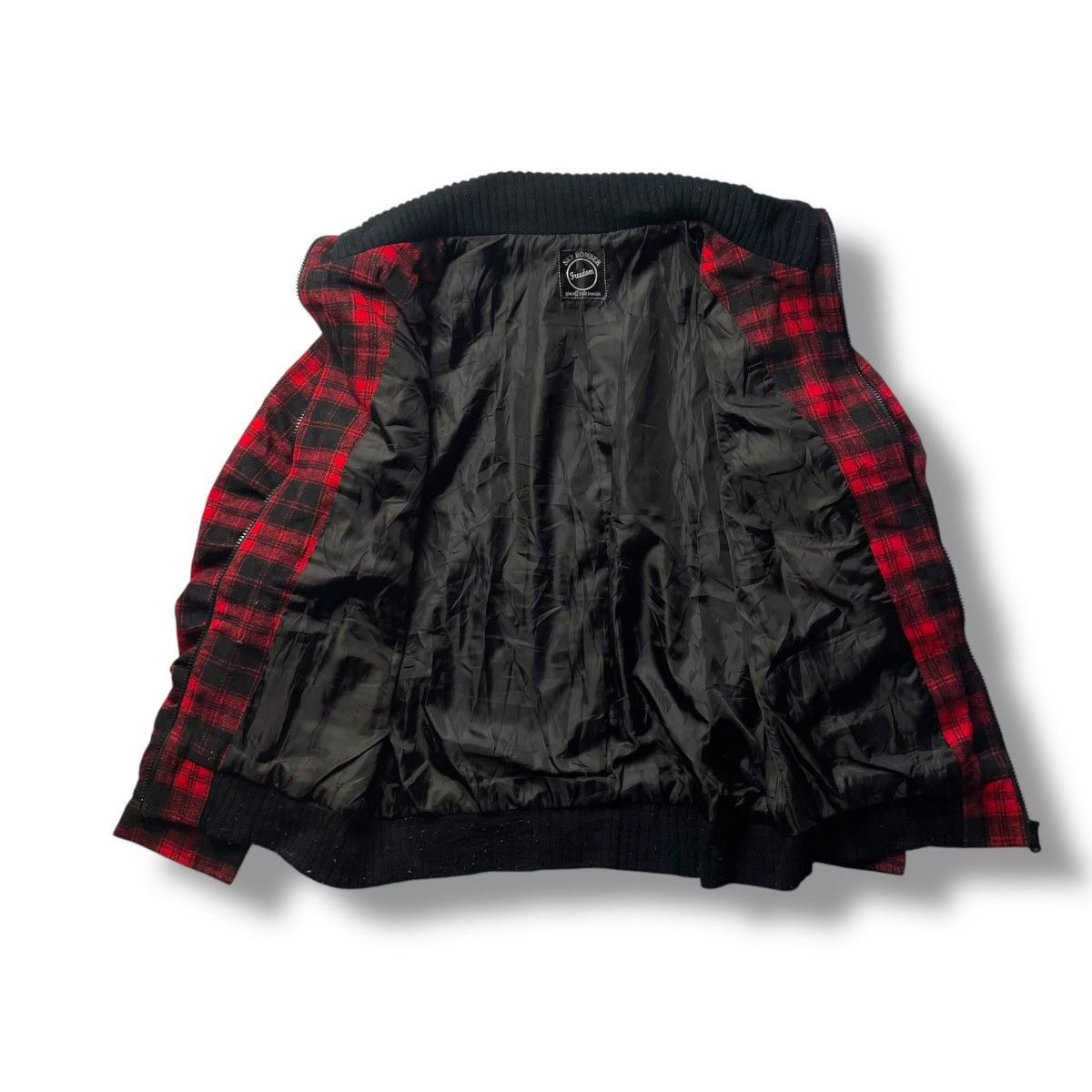 If Six Was Nine × Japanese Brand × Le Grande Bleu (L.G.B.) 🇯🇵 SKY BOMBER TARTAN FULL ZIP PUNK GOTHIC WOOL JACKET Size US M / EU 48-50 / 2 - 12 Thumbnail