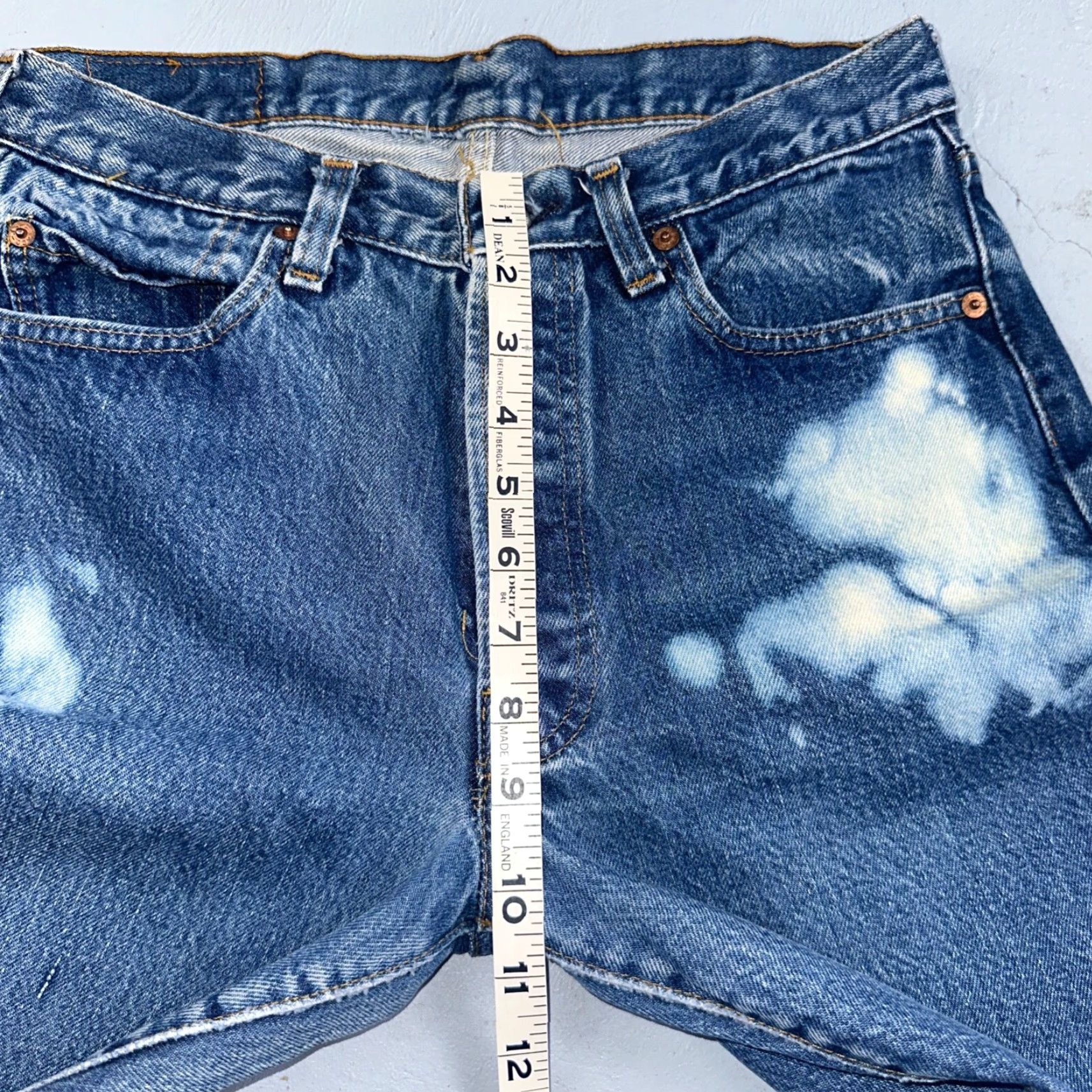 Levi's VINTAGE Levi's 501 XX Jeans - Levis 501 Vintage 80s Redline Selvedge USA Bleach Wash 30x34 Act 28x30 - Denim, Blue, Button Size US 30 / EU 46 - 5 Thumbnail