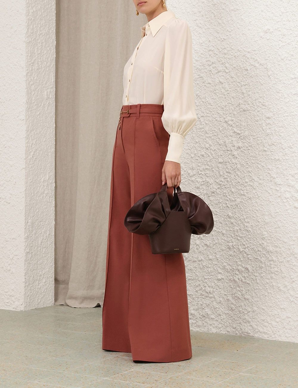 Zimmermann oc11z0825 Illustration Tailored Pant in Lipstick Size 27" / US 4 / IT 40 - 8 Thumbnail