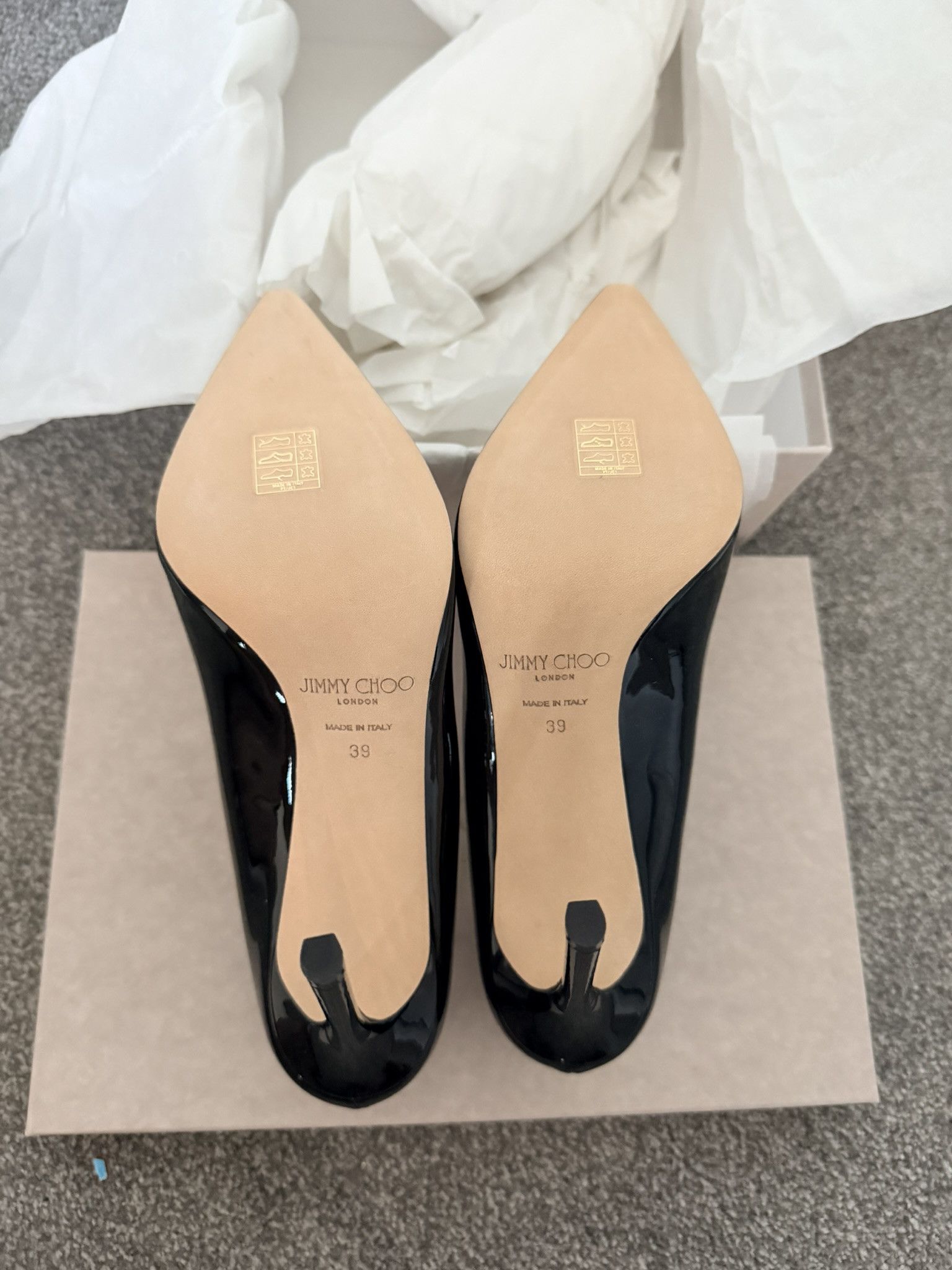 Jimmy Choo Jimmy Choo Romy 100 Black Size 39 EU Size US 9 / IT 39 - 7 Thumbnail