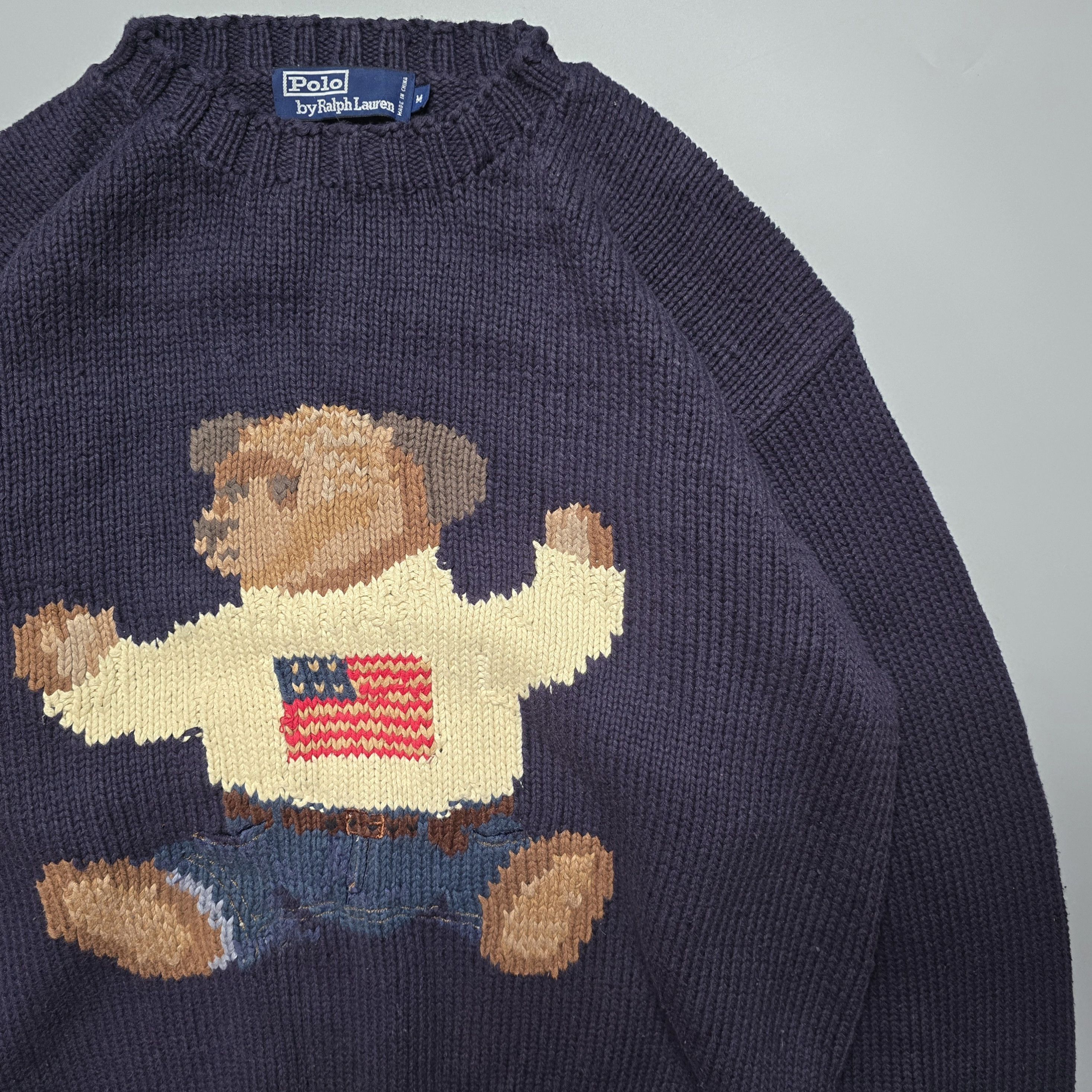 Polo Ralph Lauren Polo Ralph Lauren - 90s Sit Down Bear Sweater Size US M / EU 48-50 / 2 - 3 Thumbnail