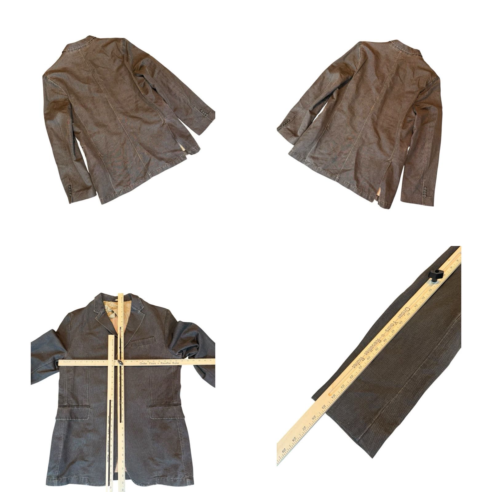Banana Republic Banana Republic Blazer Sports Coat Jacket Coat Men's Brown Linen Blend 2-Button 44R Regular Size 44R - 9 Thumbnail