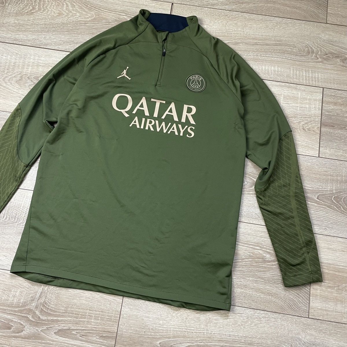 Jordan Brand PSG Jordan 2024 Drill training shirt green top blockecore Size US L / EU 52-54 / 3 - 2 Thumbnail