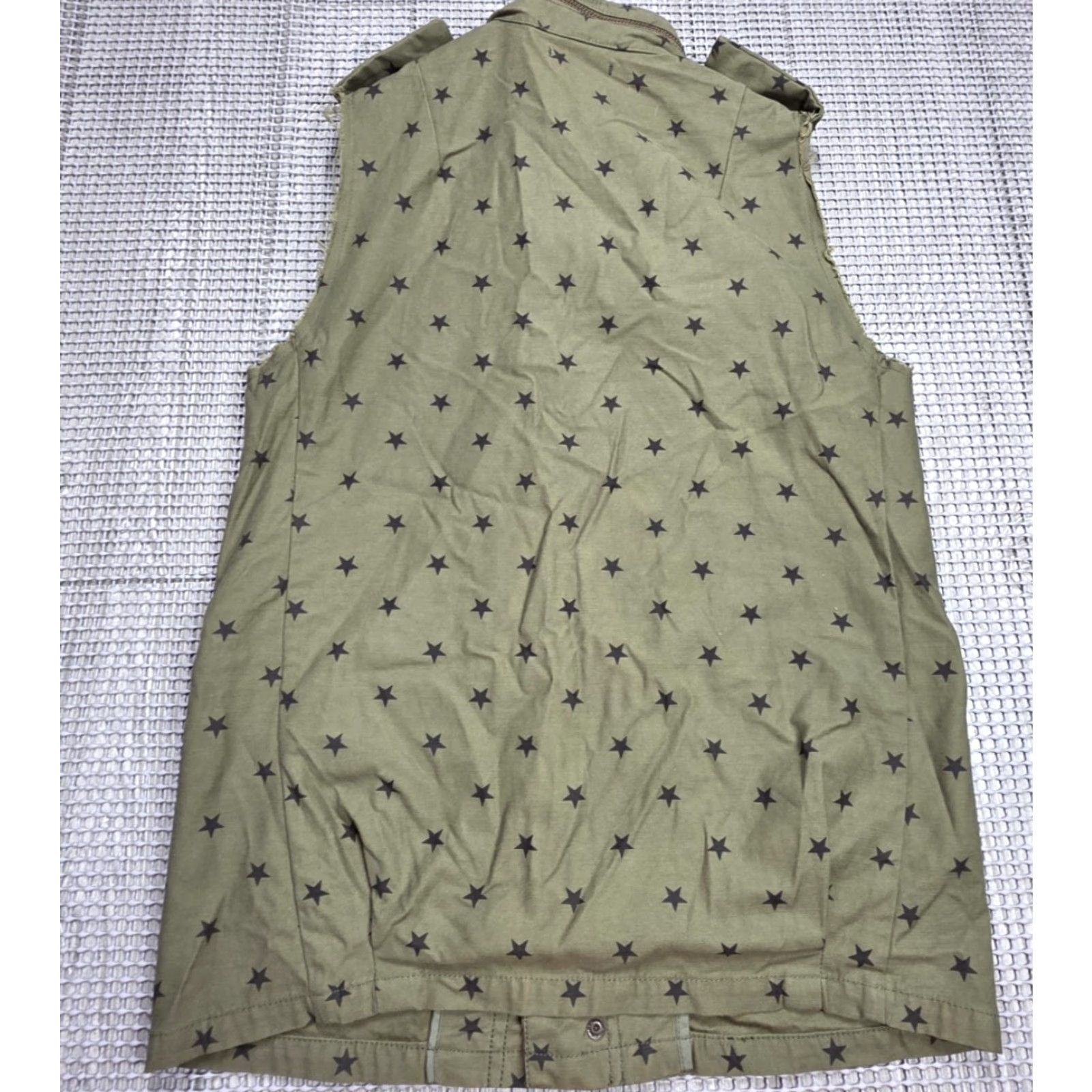 ALOHAS AR by Aloha Rag Military Jacket XS Green Stars Canvas Zip Snap Button Vintage? No Size US XS / EU 42 / 0 - 2 Thumbnail