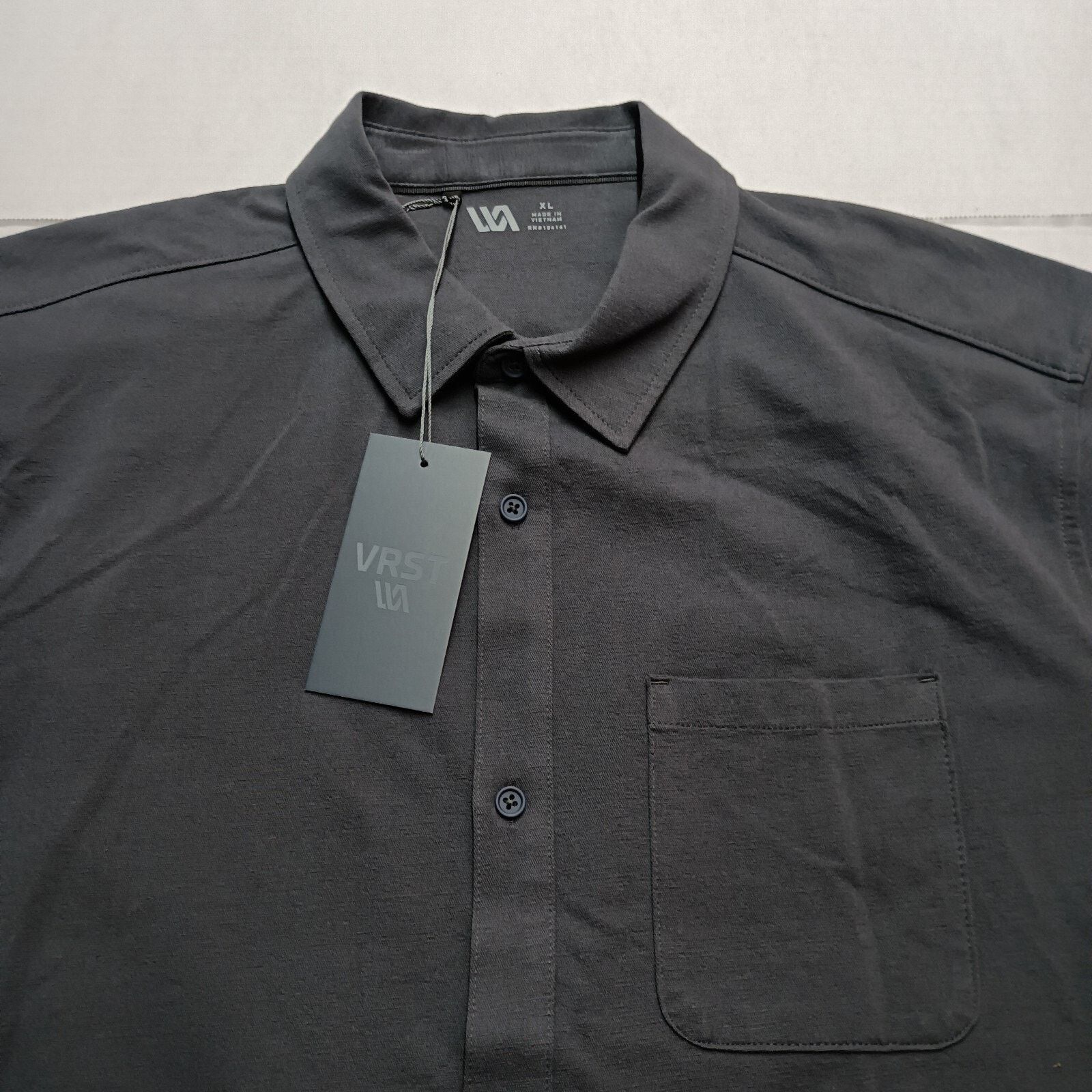 Other VRST Men's Refined Knit Button Up SS Shirt Men's XL Charcoal Size US XL / EU 56 / 4 - 2 Thumbnail