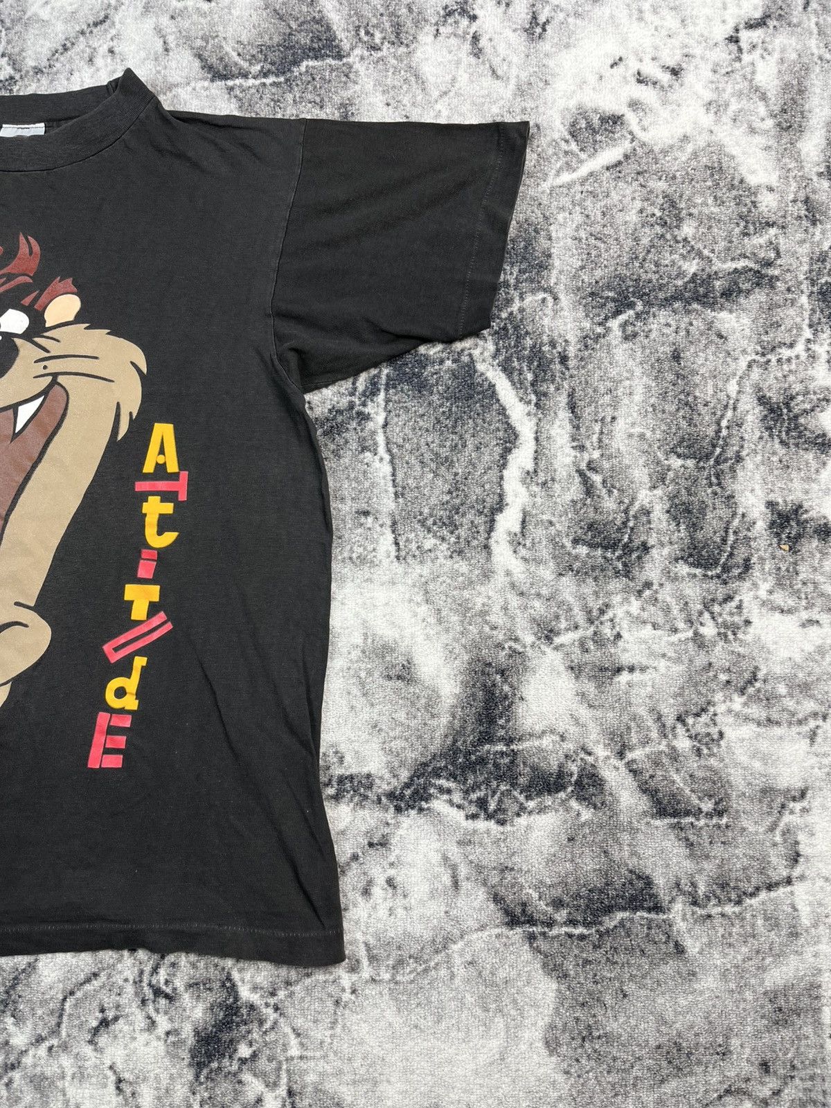 Warner Bros Vintage Taz Tasmanian Devil Tee 1991 Big Logo Black L Size US L / EU 52-54 / 3 - 3 Thumbnail
