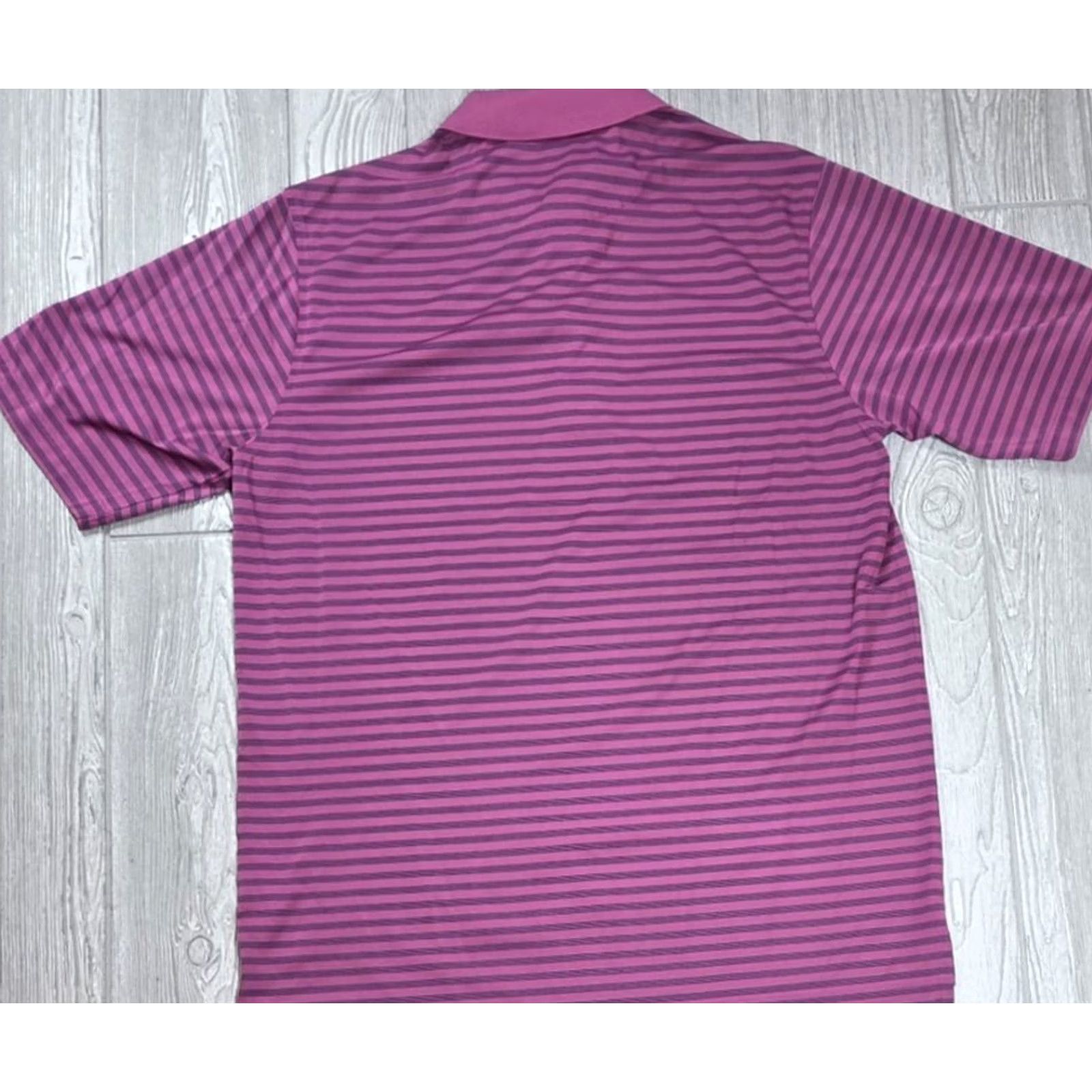 Vintage Donald Ross Performance Polo Mens M Pink Blue Stripe Golf 1909 Greensboro CC Size US M / EU 48-50 / 2 - 5 Thumbnail