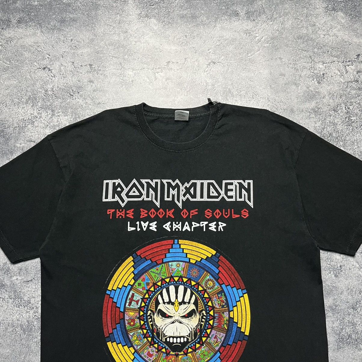 Band Tees × Vintage Iron Maiden The Book Of Souls Live Chapter Tee Rock Band Size US XL / EU 56 / 4 - 2 Thumbnail
