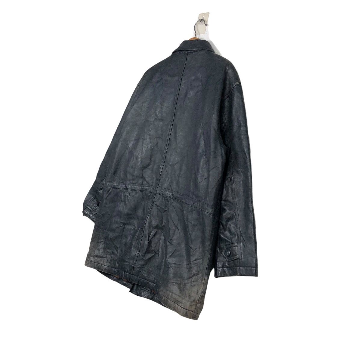 Japanese Brand × Vintage 📌Vintage Leather Jacket Dulwije Blanket Issey Miyake Pockets Size US L / EU 52-54 / 3 - 11 Thumbnail