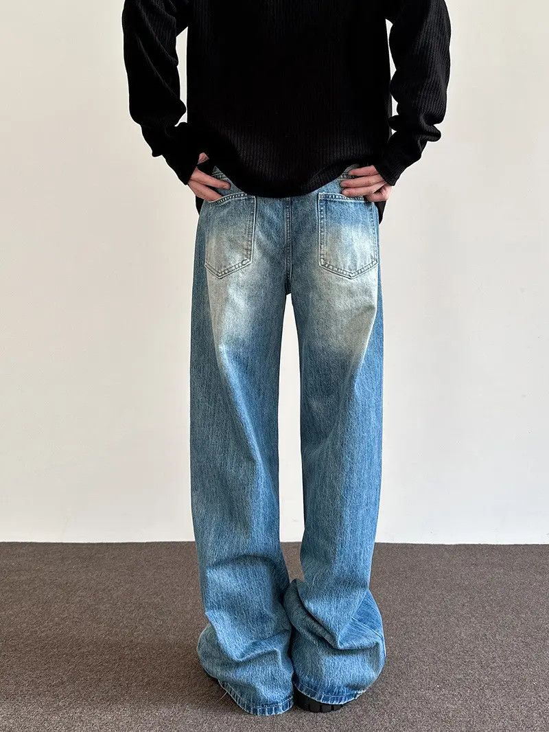 Japanese Brand × Jean Retro loose straight leg high street jeans Size US 32 / EU 48 - 3 Thumbnail