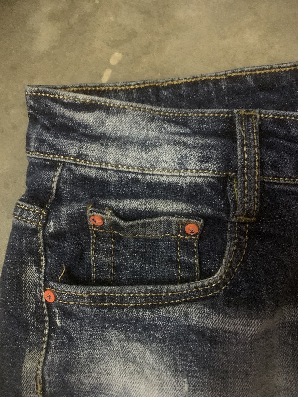Art Comes First × Japanese Brand Dsq2 Caten Twin Brothers Flare Denim Jeans Size US 31 - 9 Thumbnail