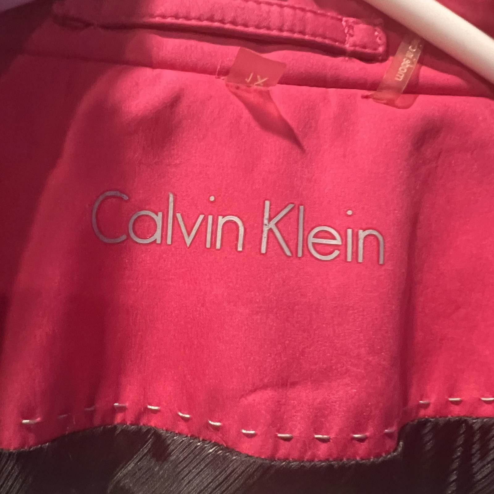 Calvin Klein Calvin Klein Women's Red Trench Coat with Belt Size XL / US 12-14 / IT 48-50 - 5 Thumbnail