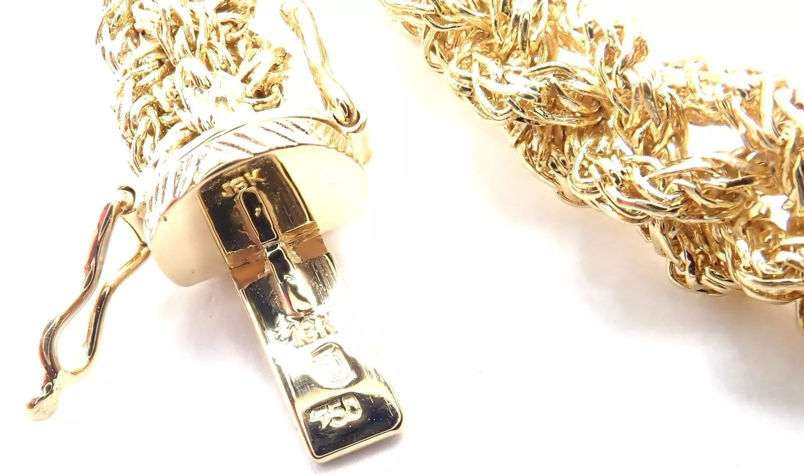Tiffany & Co 18k Yellow Gold Basketweave Link Chain Necklace