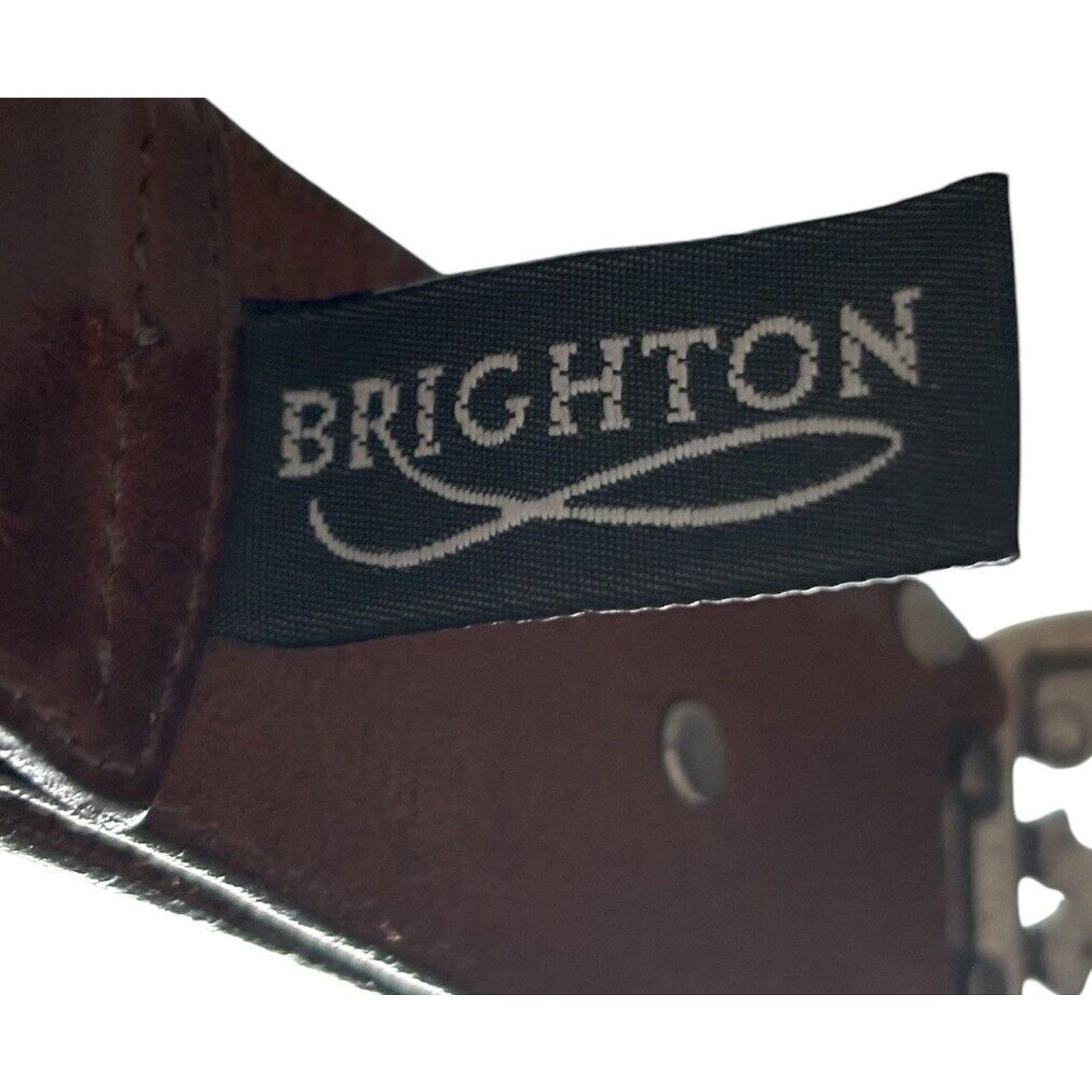 Brighton Brighton Art Nouveau Belt brown Leather Silver Swirl Sz S Size ONE SIZE - 4 Thumbnail