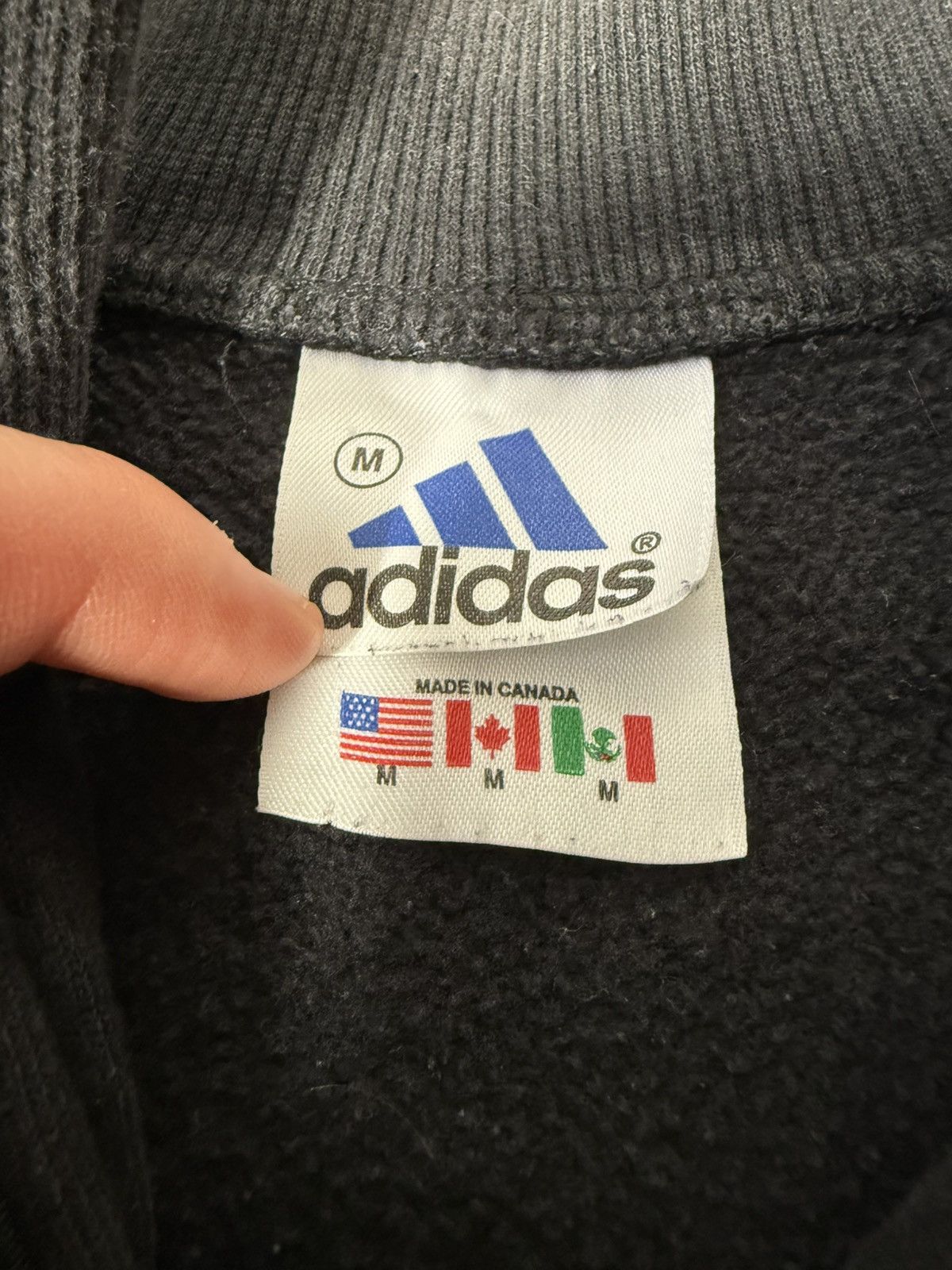 Adidas Vintage 90s Made in Canada Adidas 1/4 zip Sweatshirt Size US M / EU 48-50 / 2 - 5 Thumbnail
