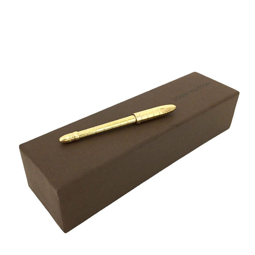 LOUIS VUITTON Stylo Agenda Ballpoint Pen Gold Tone LV Auth 27864 Metal  ref.460201 - Joli Closet