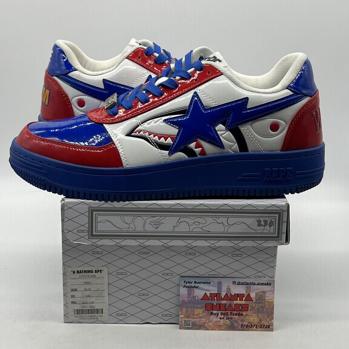 Bapesta low London store shark blue - Main Image