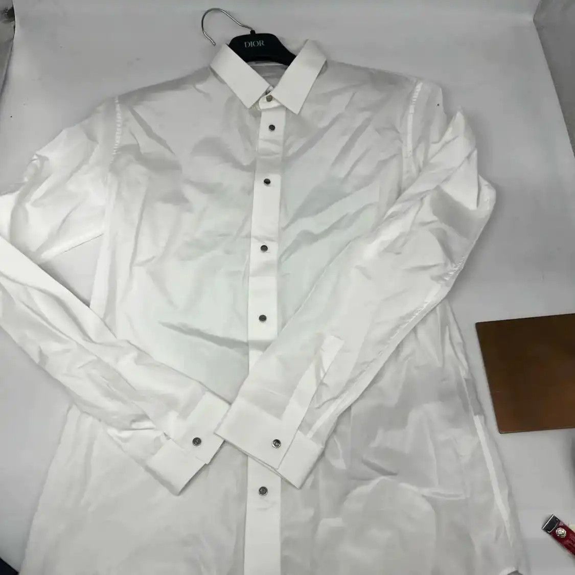 Dior DIOR L white cotton Women's shirt Size L / US 10 / IT 46 - 1 Thumbnail