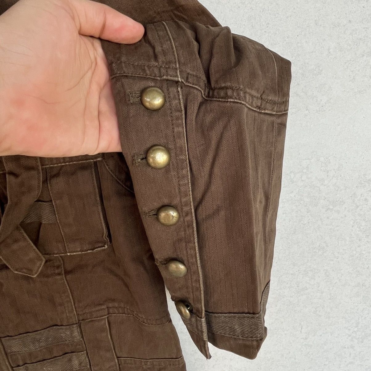 Other Vintage Takeo Kikuchi Brown Hooded Jacket Pockets Size S Size US S / EU 44-46 / 1 - 6 Thumbnail