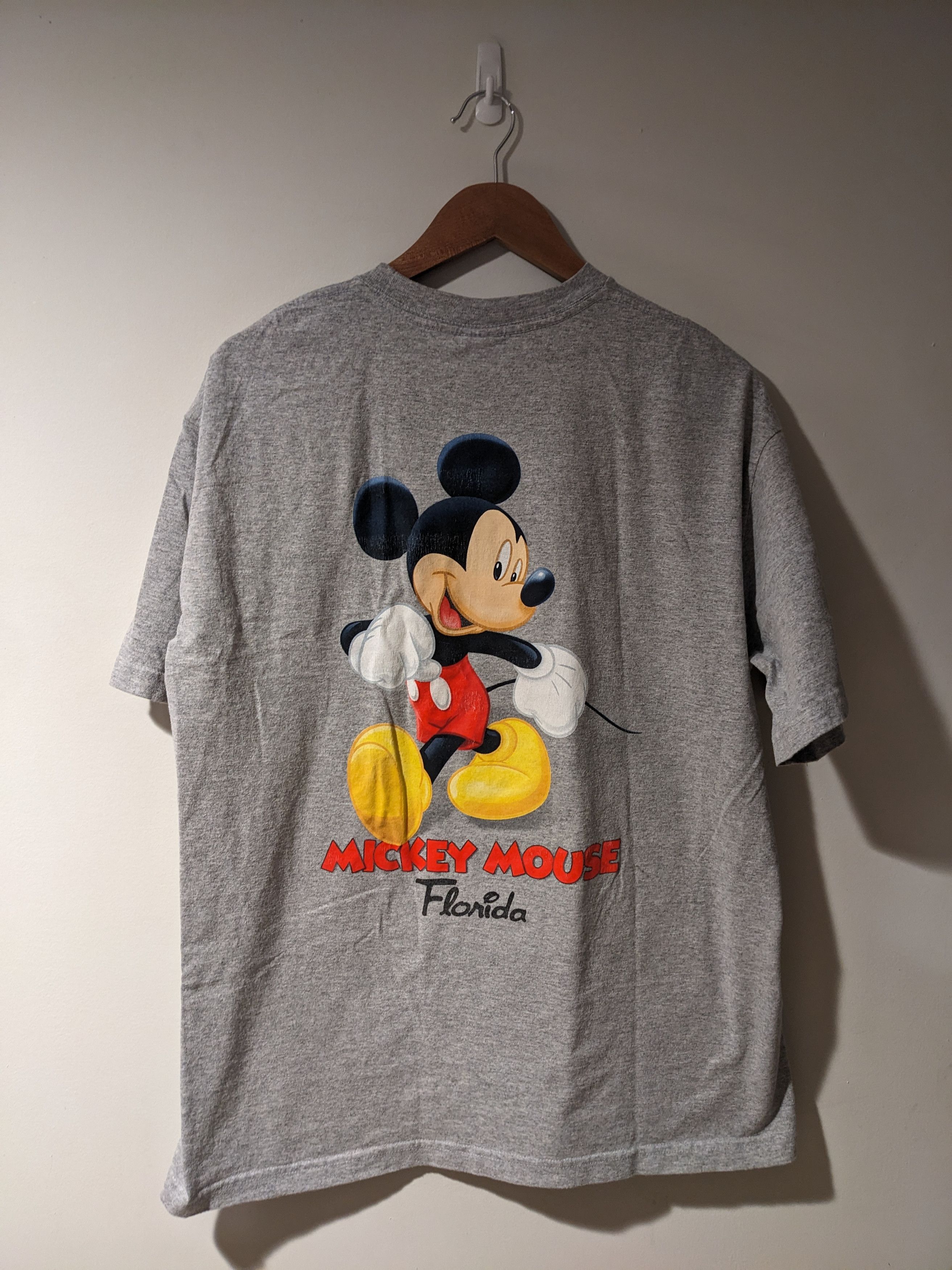 Disney × Vintage Vintage Y2K Disney Classic Mickey Mouse Gray X-Large T-Shirt Size US XL / EU 56 / 4 - 4 Thumbnail
