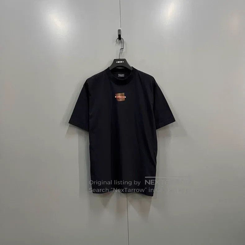 Balenciaga Back Letter Embroidered Short Sleeve T-Shirt