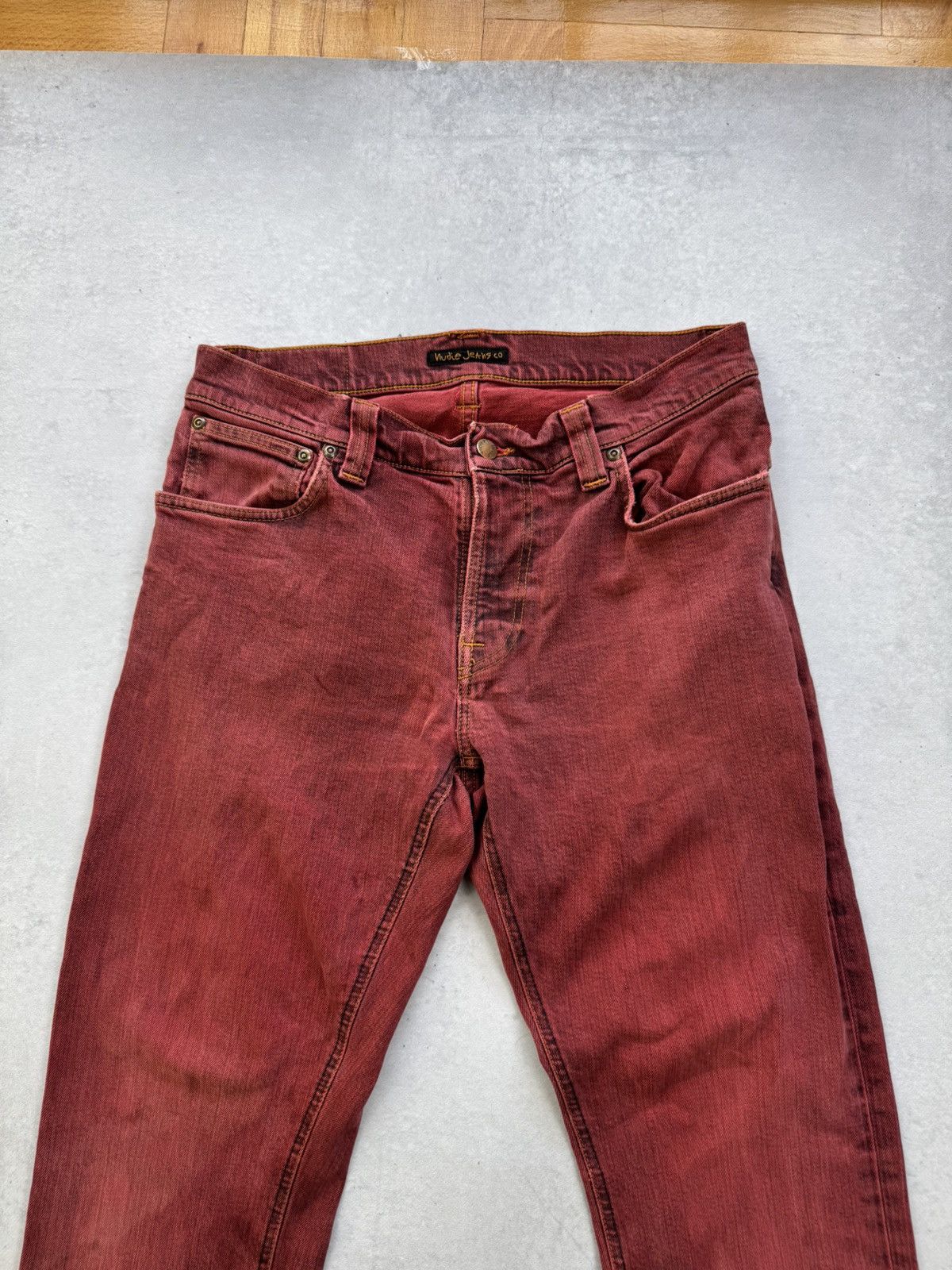 Nudie Jeans Vintage Nudie Jeans Thin Finn Burgundi Skini Jeans Size US 32 / EU 48 - 3 Thumbnail