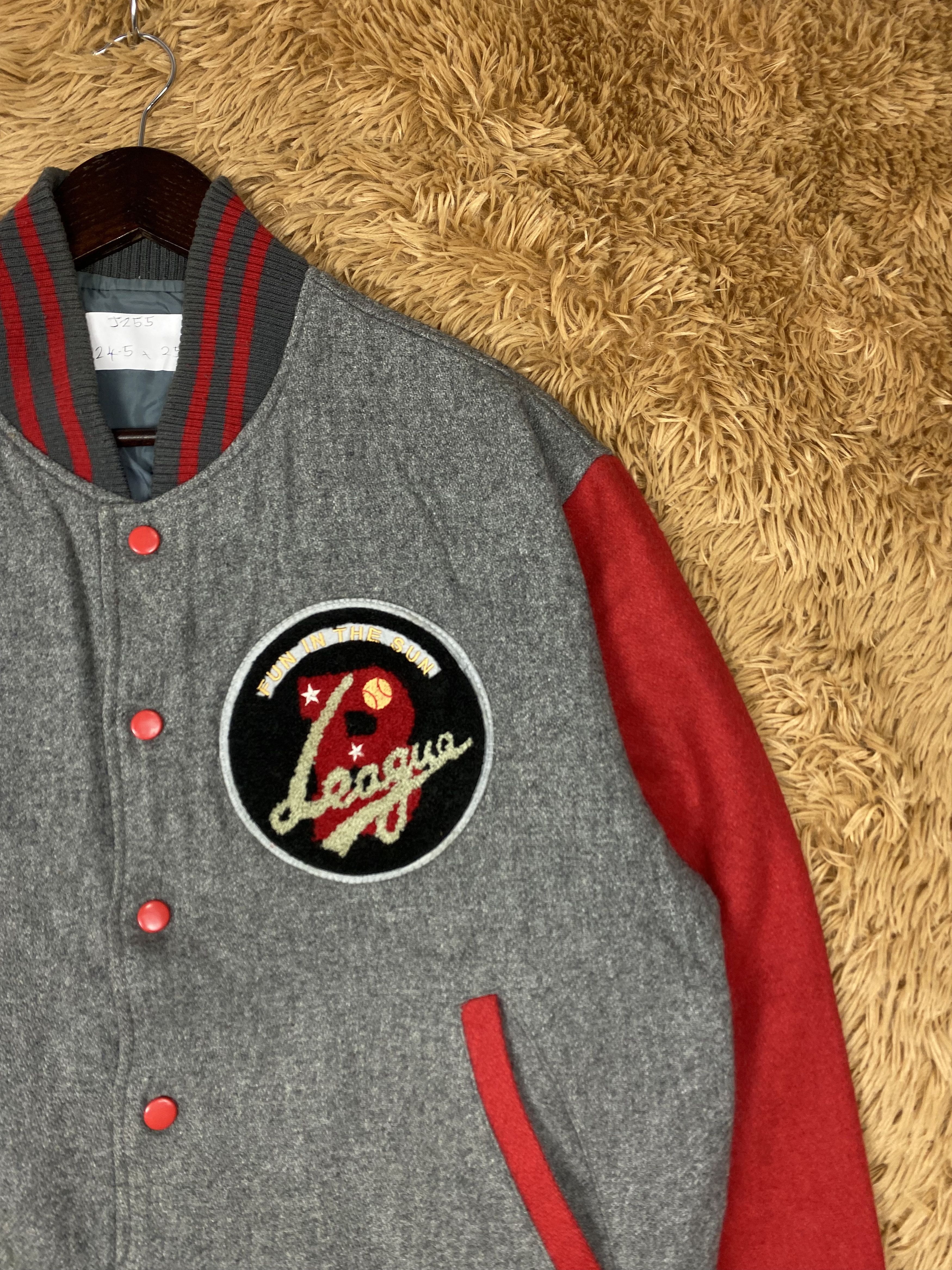 MLB Vintage B League Varsity Jacket DJ0255 Size US L / EU 52-54 / 3 - 3 Thumbnail