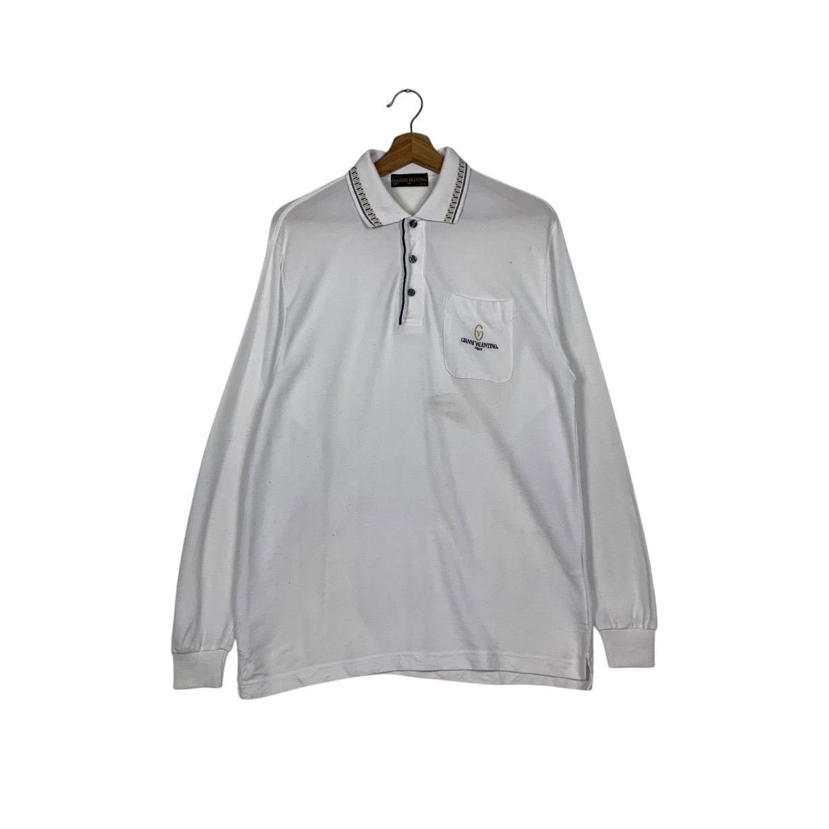 Gianni Valentino GIANNI VALENTINO Long Sleeve Polo Shirt #2322-C104 Size US M / EU 48-50 / 2 - 1 Thumbnail