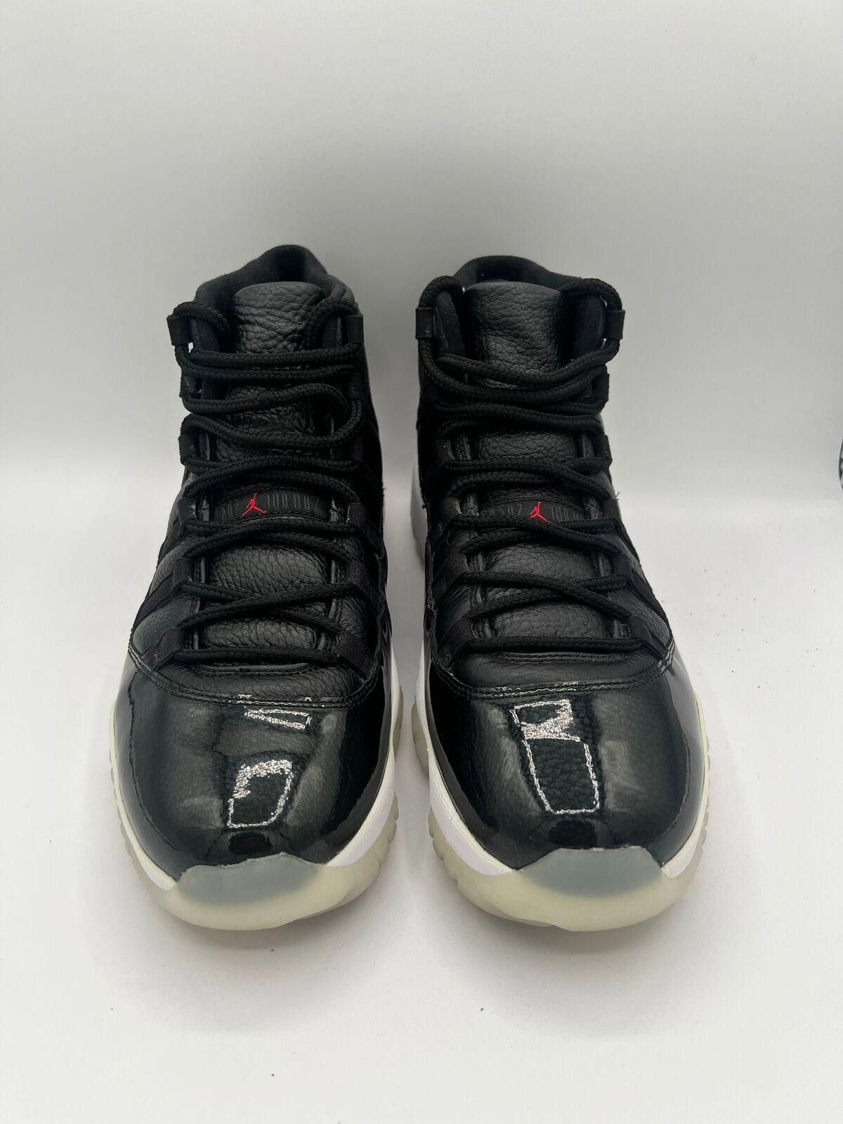 Jordan Brand Air Jordan 11 Retro 72-10 Men's 378037-002 Black/White Size US 11 / EU 44 - 6 Thumbnail