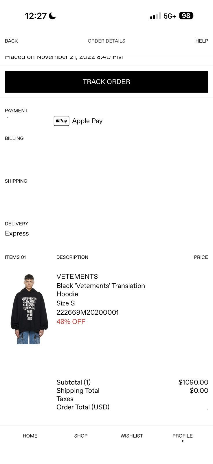 Vetements Vetements Translation Hoodie Size US S / EU 44-46 / 1 - 5 Thumbnail