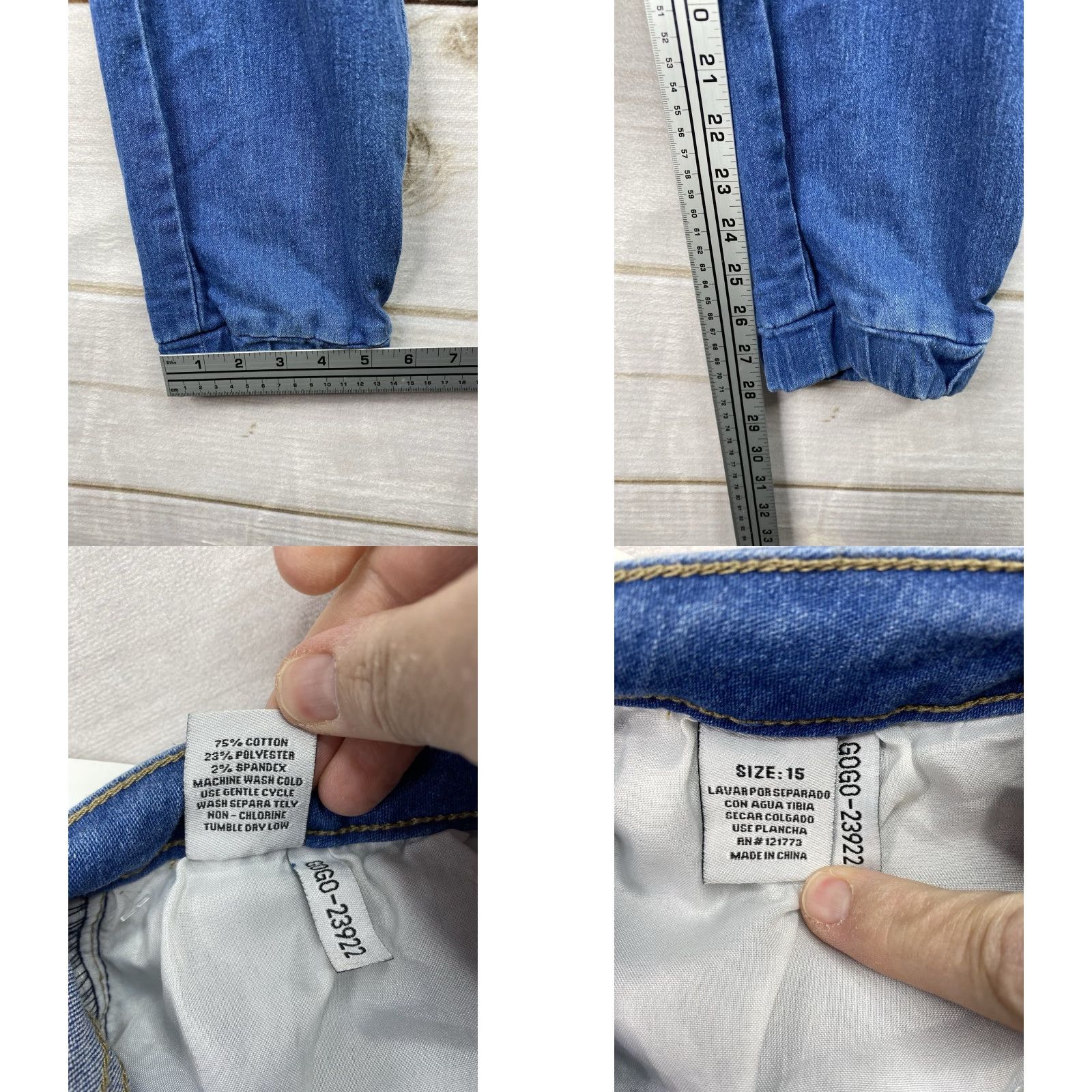 Supra SUPRA Denim 15 High Rise Jeans Distressed Dark Wash 5-Pocket Cotton Blend Jeans Womens Juniors Size 15 Blue Stretch NWT Size 36" / US 14 / IT 50 - 8 Thumbnail