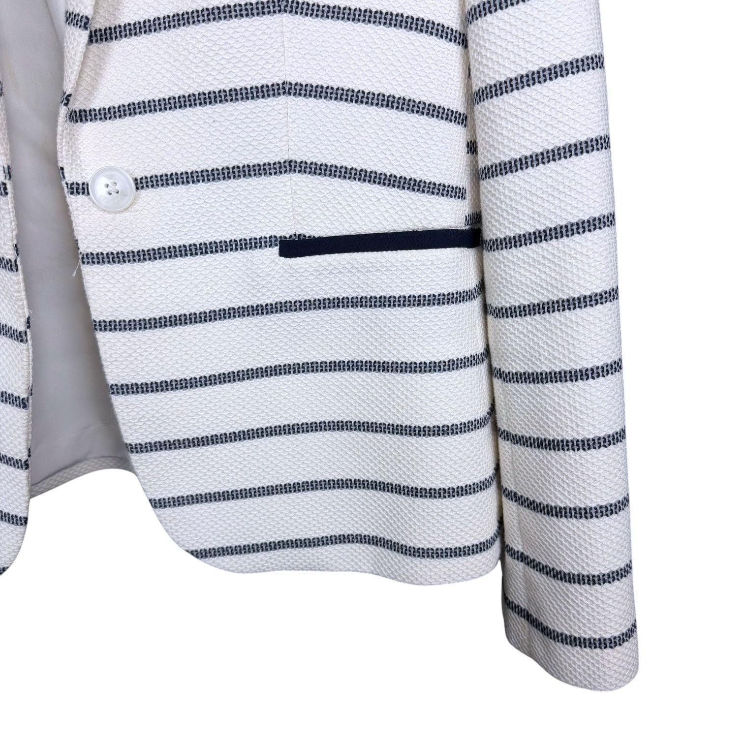 Tommy Hilfiger Tommy Hilfiger Blue White Nautical Blazer Women's 10 Work Size L / US 10 / IT 46 - 3 Thumbnail