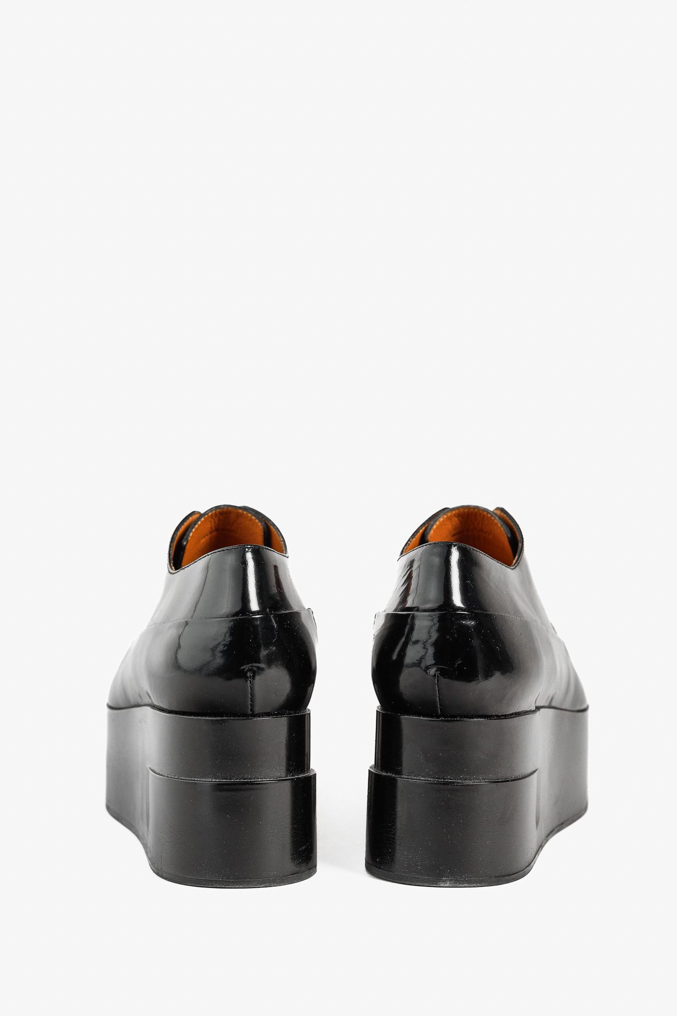 Robert Clergerie Robert Clergerie Lucie Black Patent Leather Platform Oxfords Size US 8.5 / IT 38.5 - 3 Thumbnail