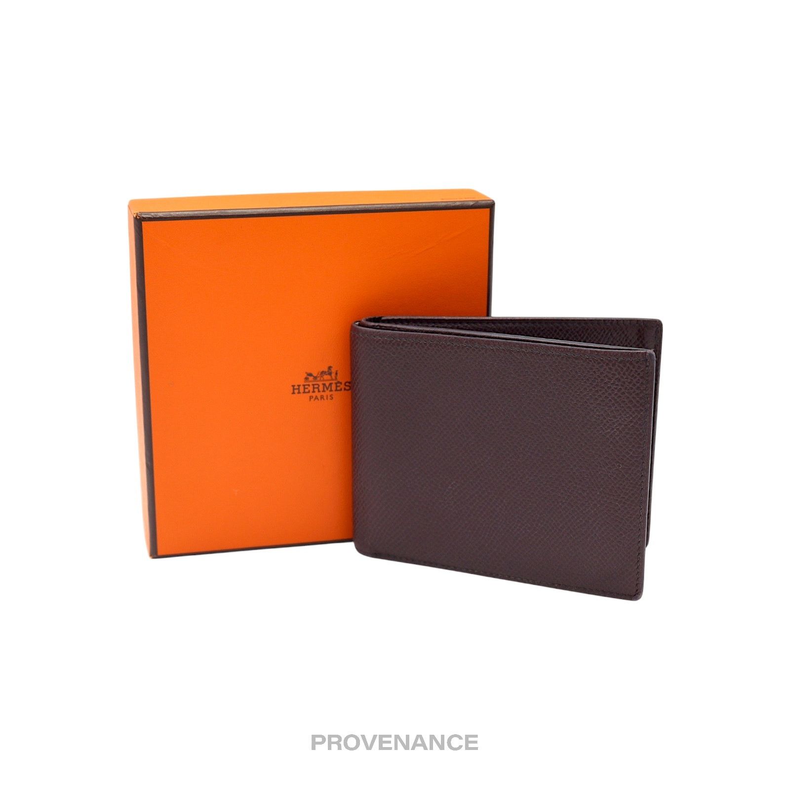 Hermes 🔴 Hermes Citizen Twill Compact Wallet - Bordeaux Epsom Size ONE SIZE - 1 Thumbnail