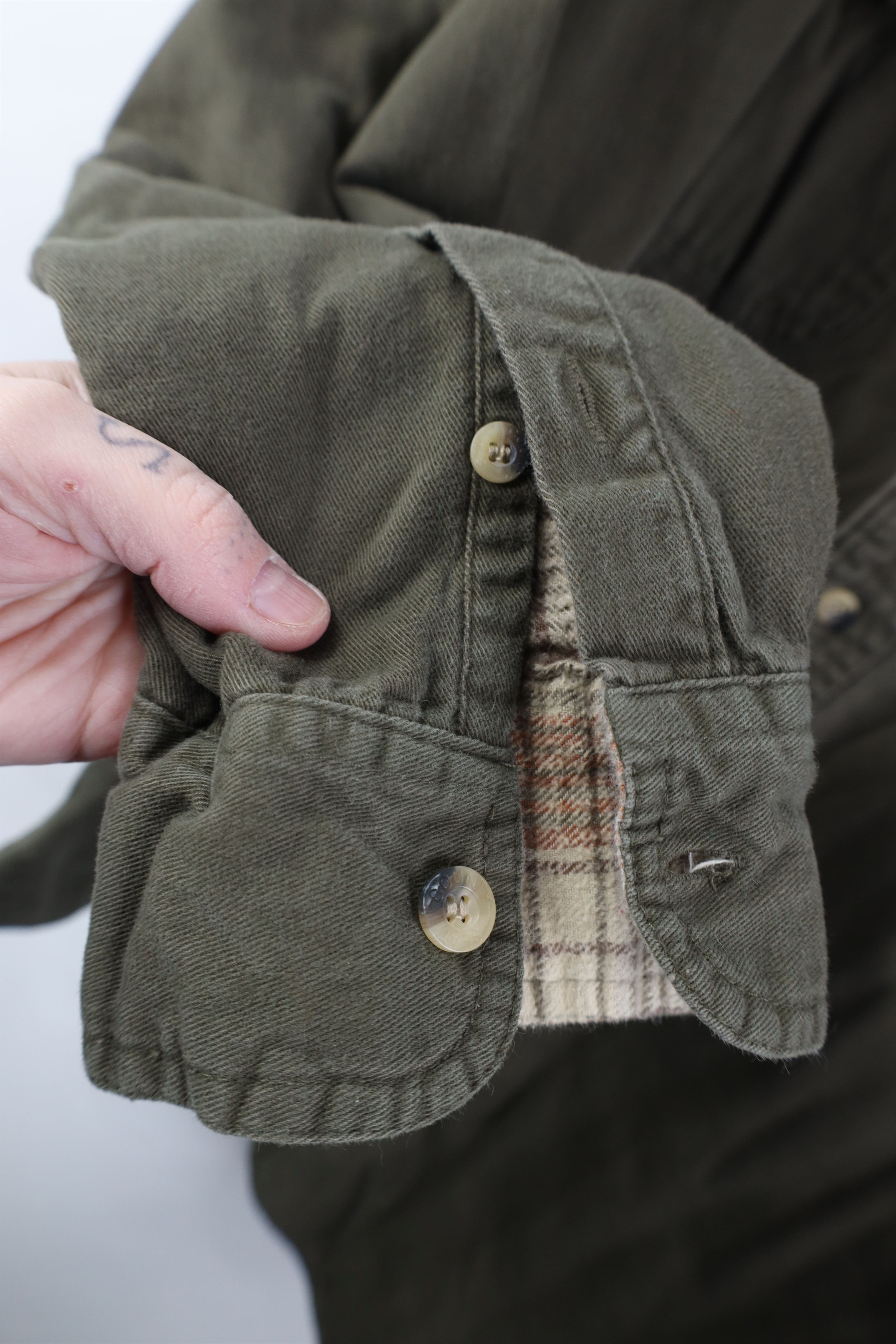 Vintage Vintage 90s Streetwear Lined Twill Button Shirt Jacket Jac Size US XL / EU 56 / 4 - 9 Thumbnail