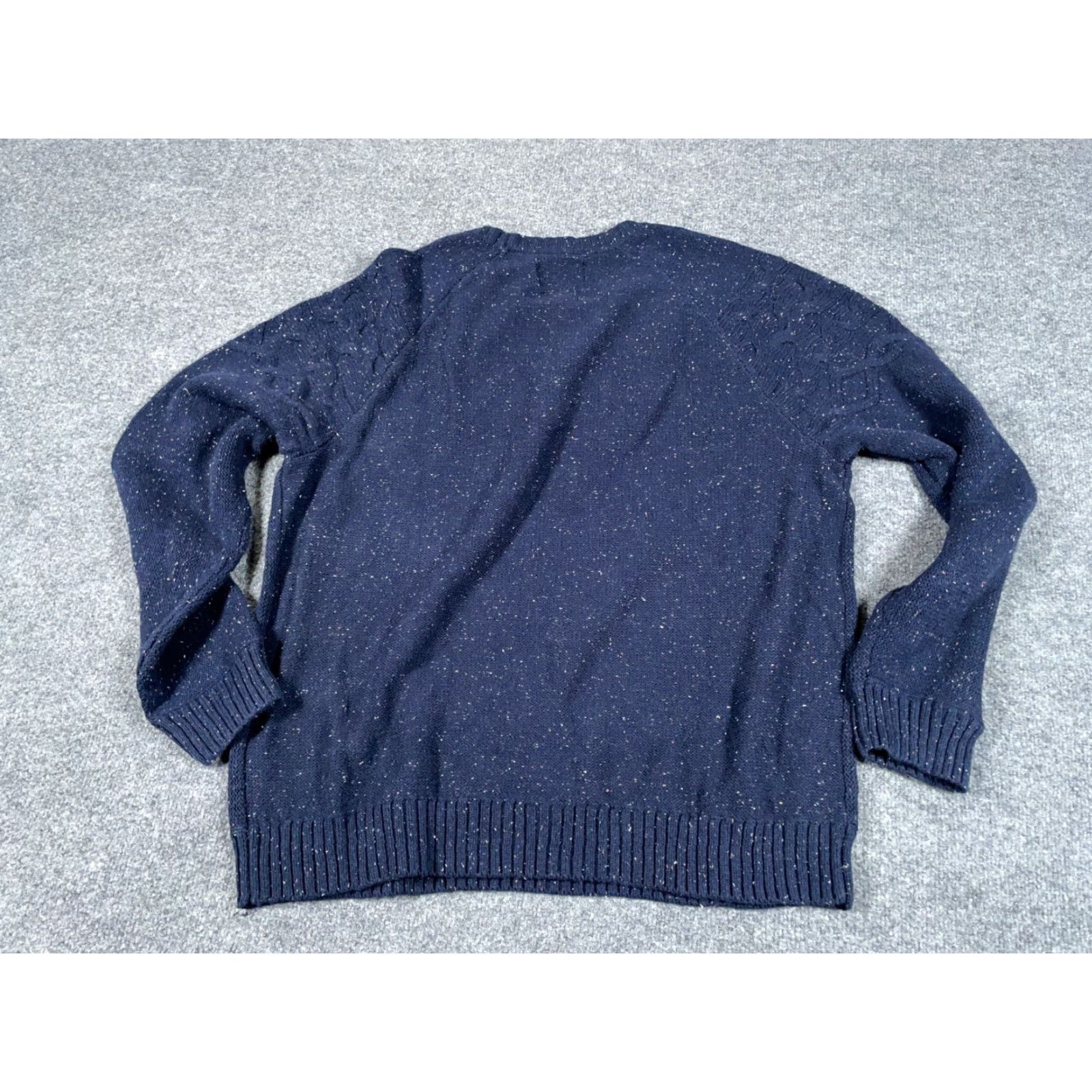 Haggar Haggar Sweater Adult 2XL Blue Cable Knit Crew Neck Cotton Heavyweight Preppy Classic Mens Size US XXL / EU 58 / 5 - 2 Thumbnail