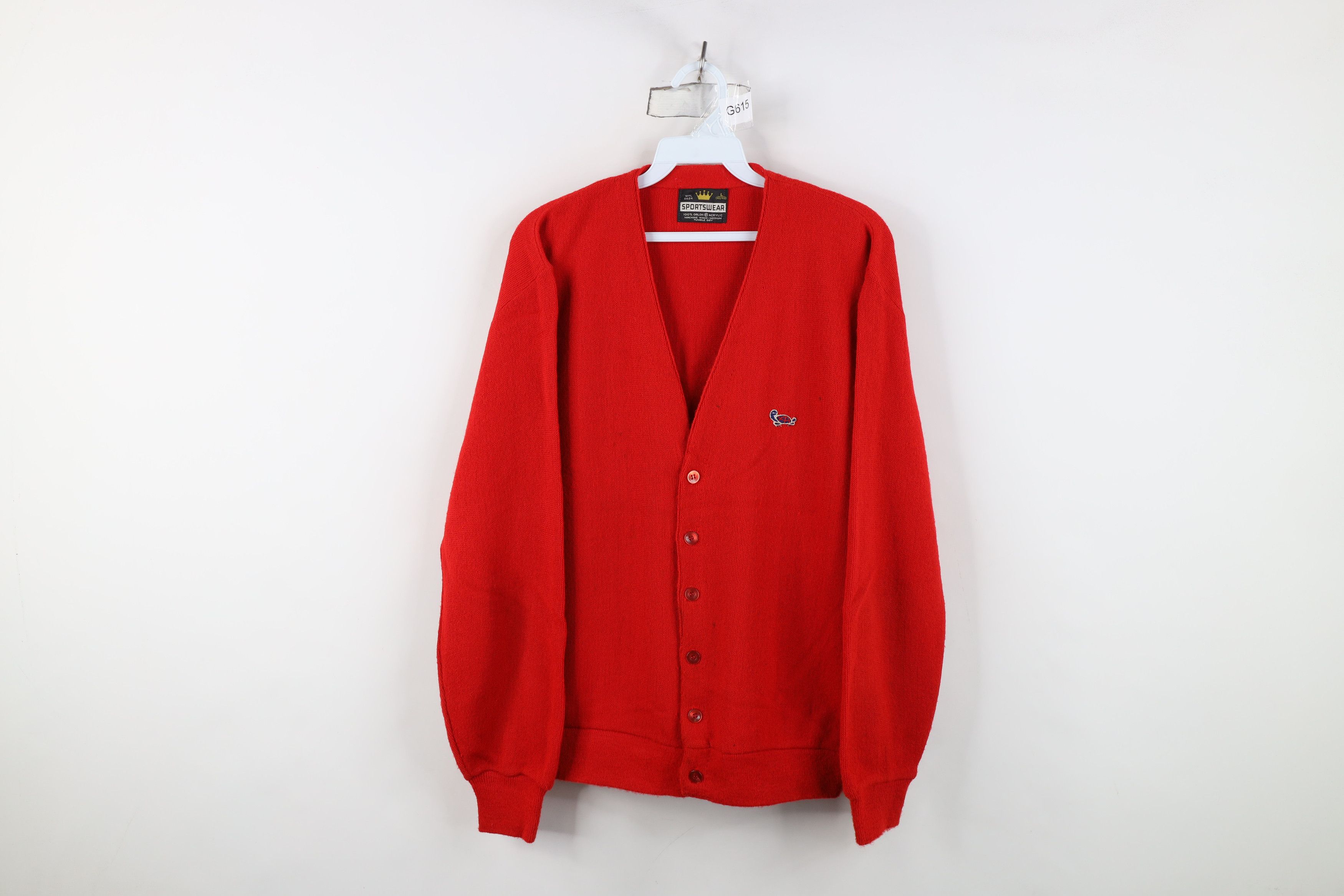 Vintage Vintage 60s Streetwear Turtle Logo Knit Cardigan Sweater USA Size US L / EU 52-54 / 3 - 1 Thumbnail